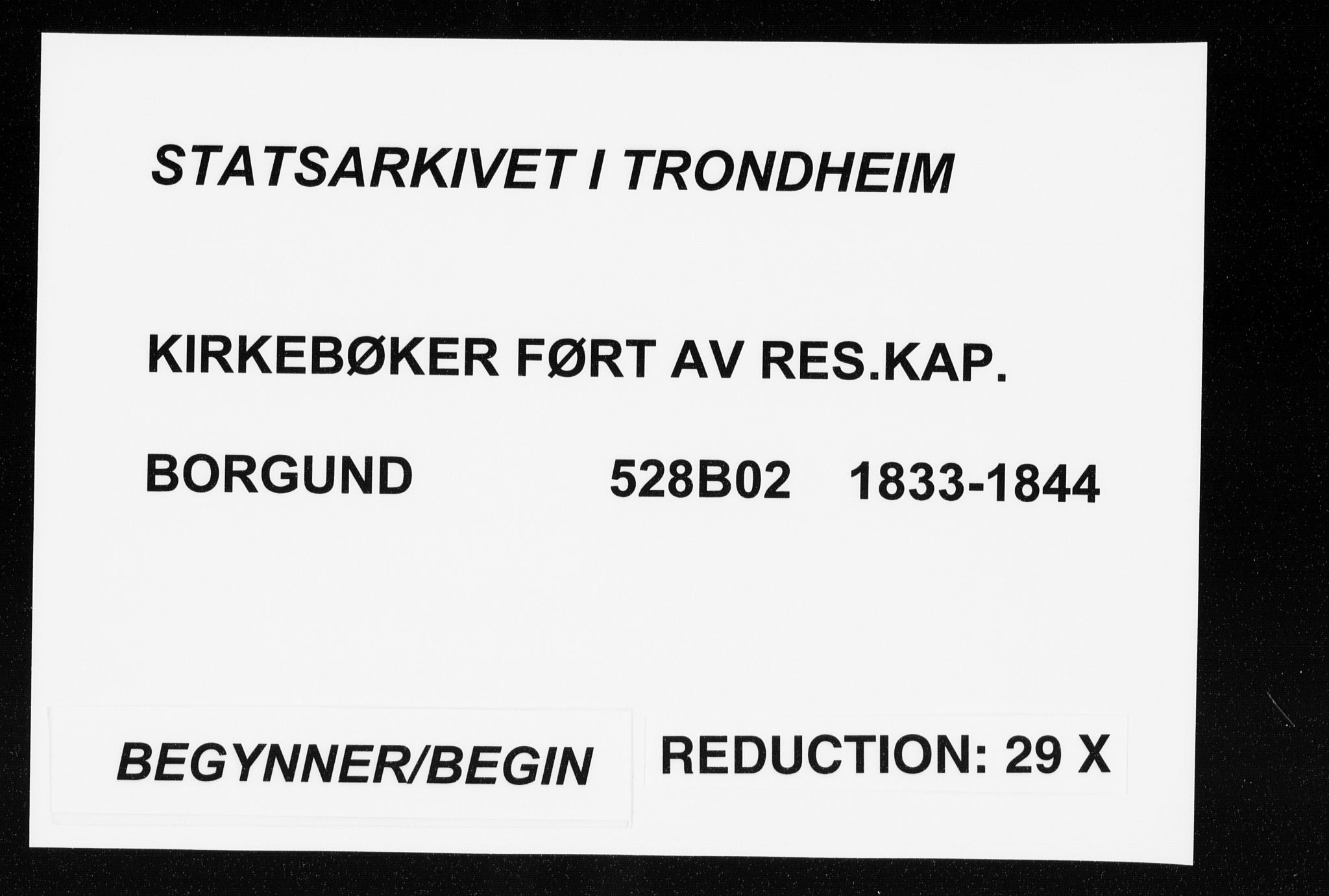 Ministerialprotokoller, klokkerbøker og fødselsregistre - Møre og Romsdal, SAT/A-1454/528/L0414: Residerende kapellans bok nr. 528B02, 1833-1844