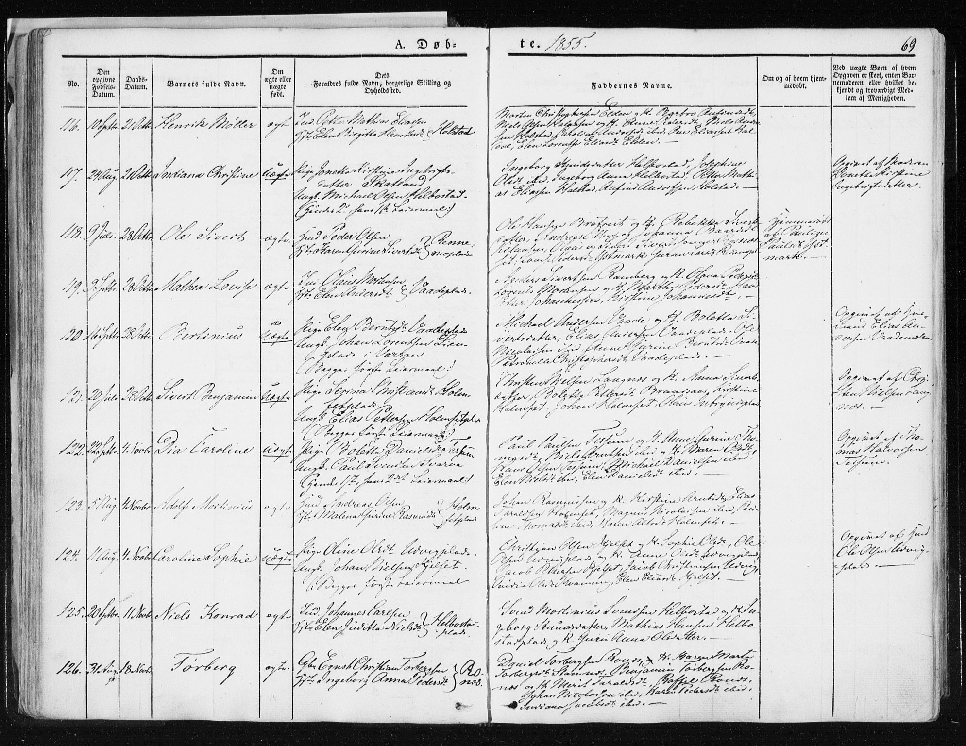 Ministerialprotokoller, klokkerbøker og fødselsregistre - Nord-Trøndelag, AV/SAT-A-1458/741/L0393: Ministerialbok nr. 741A07, 1849-1863, s. 69