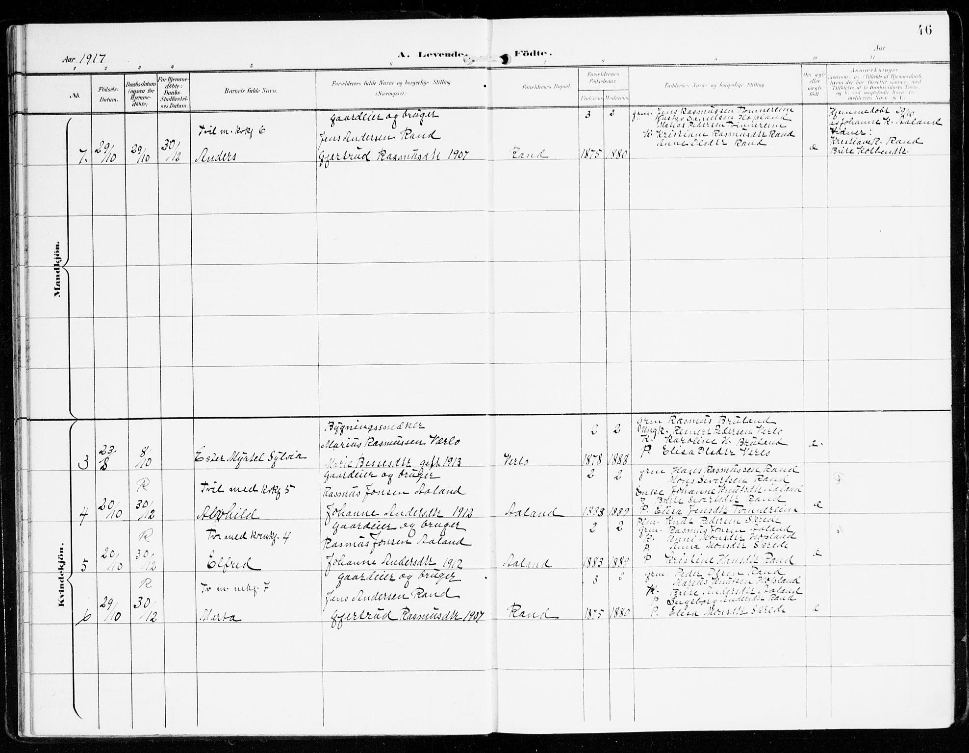 Innvik sokneprestembete, AV/SAB-A-80501: Ministerialbok nr. D 2, 1900-1921, s. 46