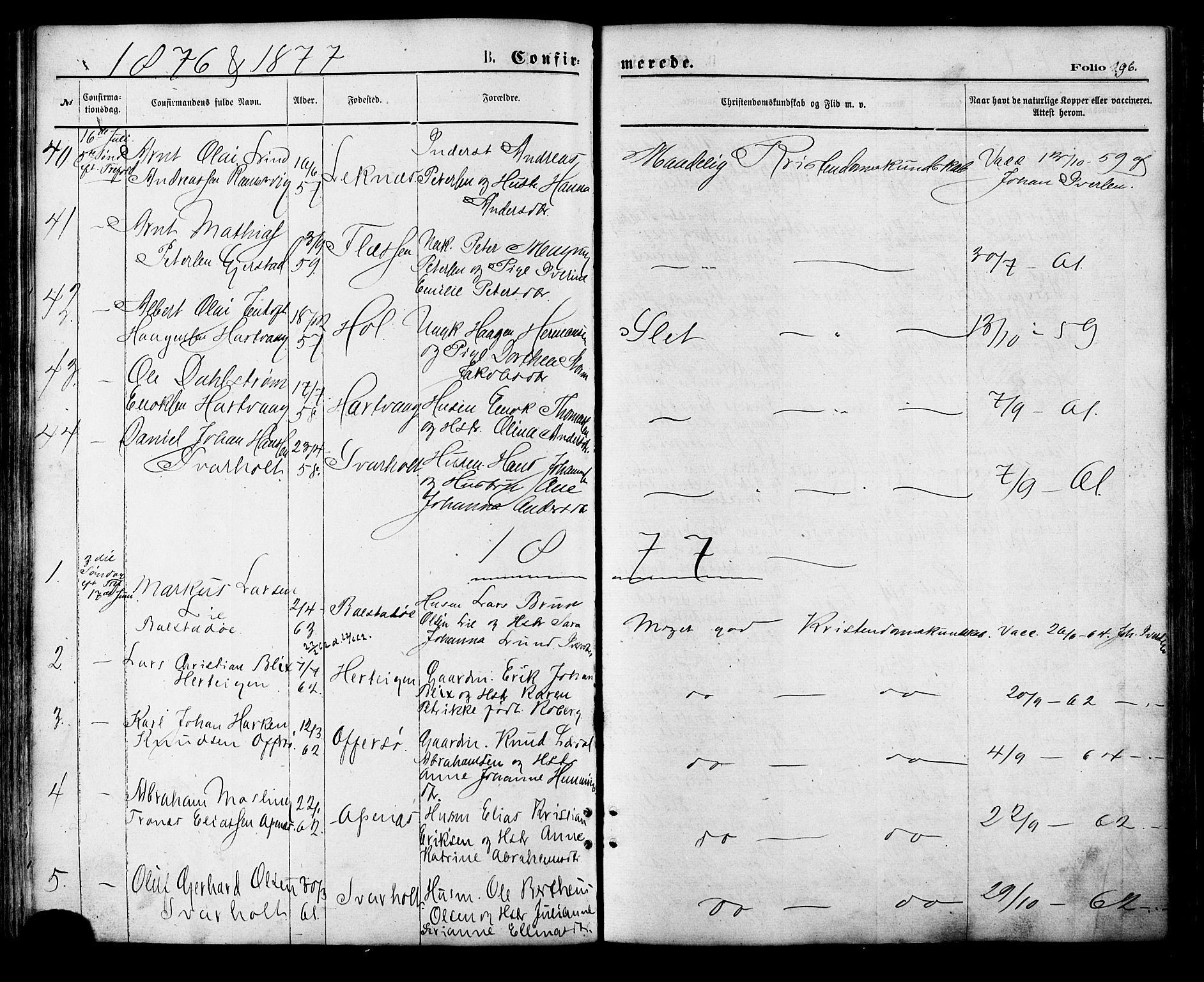 Ministerialprotokoller, klokkerbøker og fødselsregistre - Nordland, AV/SAT-A-1459/881/L1166: Klokkerbok nr. 881C03, 1876-1885, s. 96