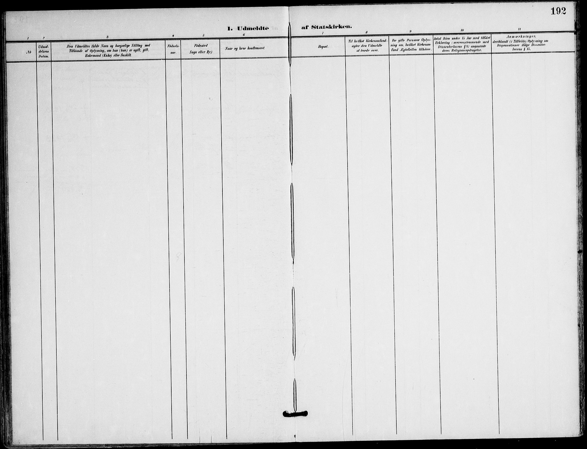 Ministerialprotokoller, klokkerbøker og fødselsregistre - Nordland, AV/SAT-A-1459/823/L0326: Ministerialbok nr. 823A03, 1899-1919, s. 192