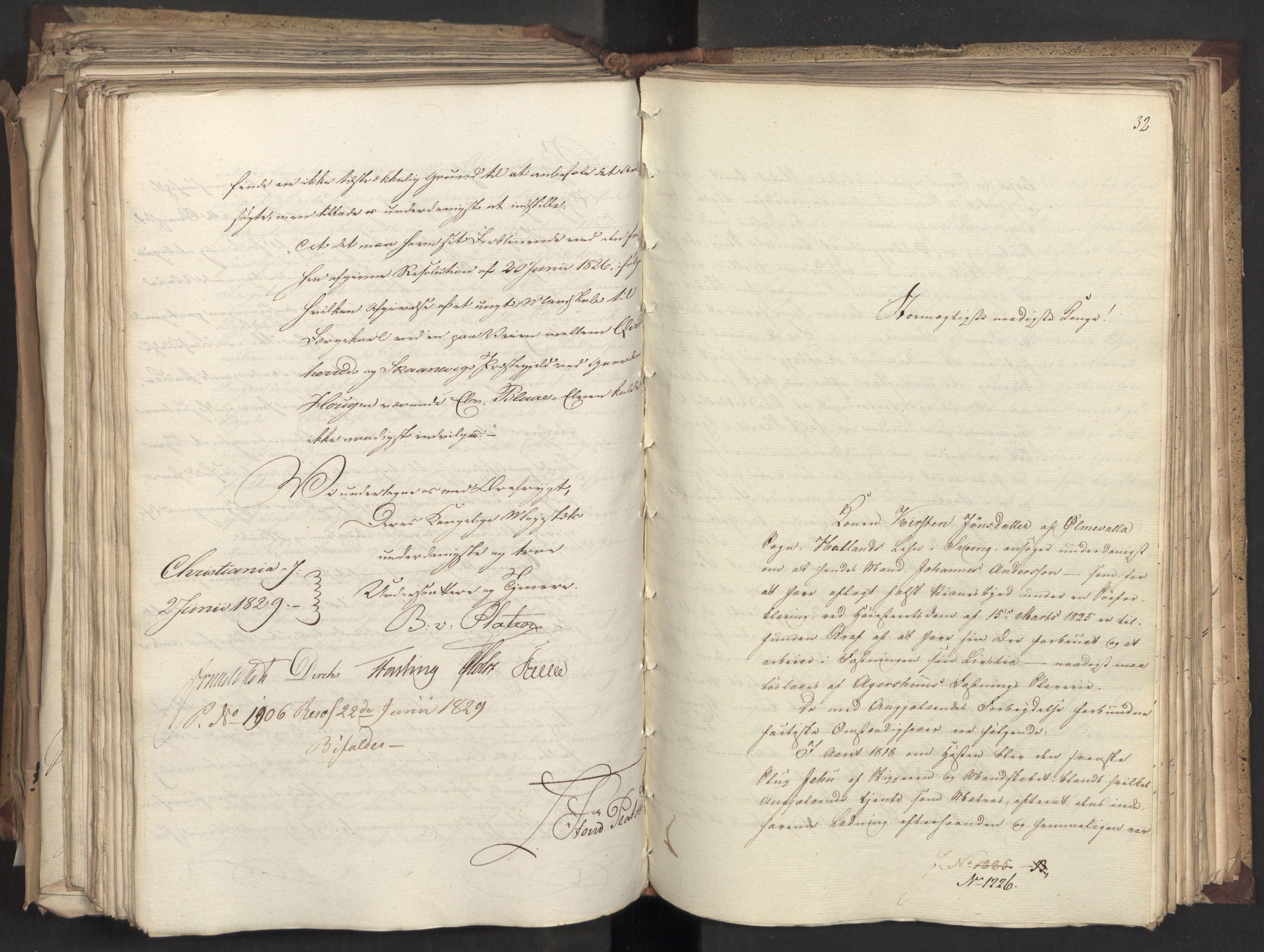 Statsrådsavdelingen i Stockholm, AV/RA-S-1003/D/Da/L0059: Regjeringsinnstillinger nr. 1074-1275, 1829, s. 497