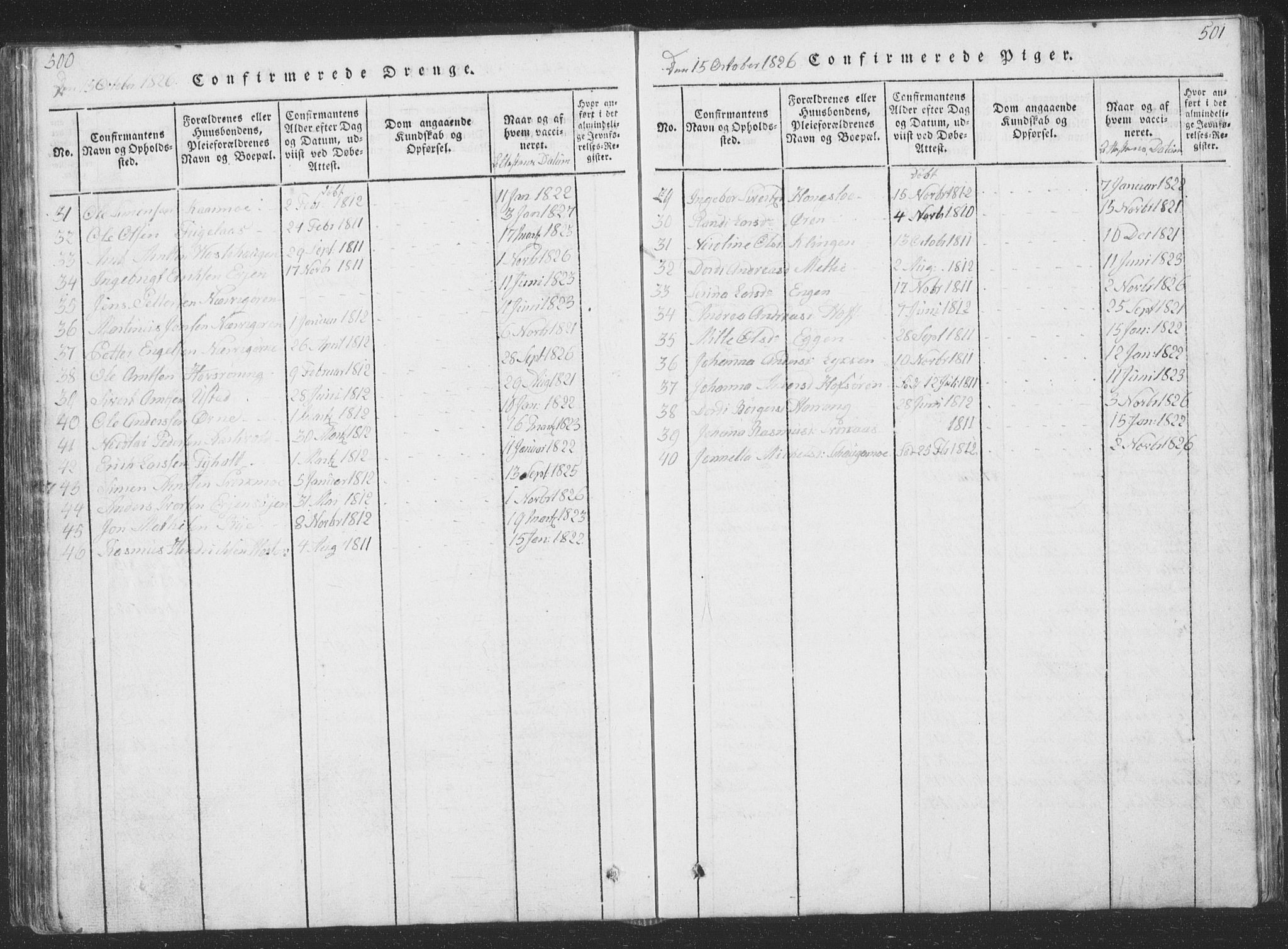 Ministerialprotokoller, klokkerbøker og fødselsregistre - Sør-Trøndelag, AV/SAT-A-1456/668/L0816: Klokkerbok nr. 668C05, 1816-1893, s. 500-501