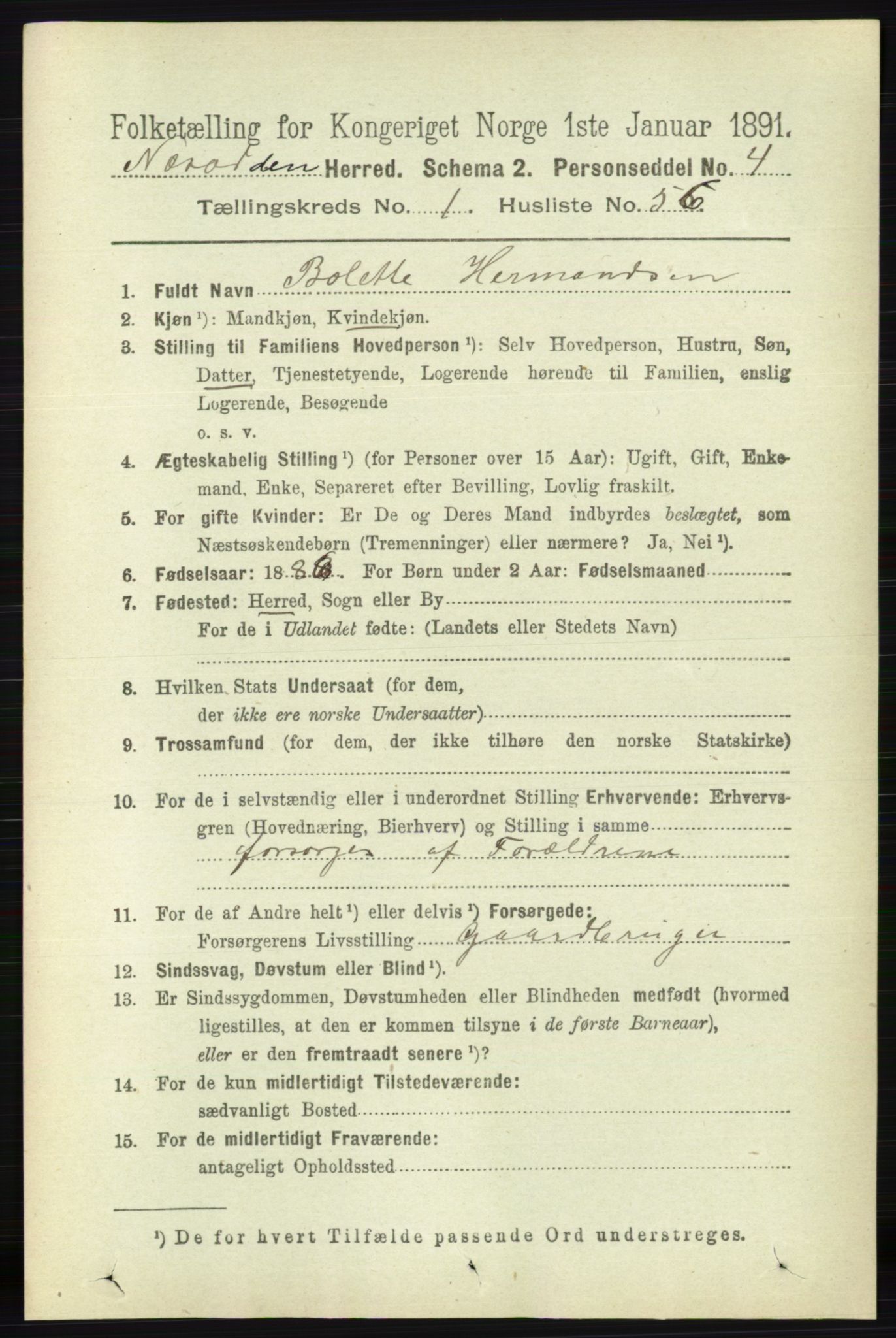 RA, Folketelling 1891 for 0216 Nesodden herred, 1891, s. 364