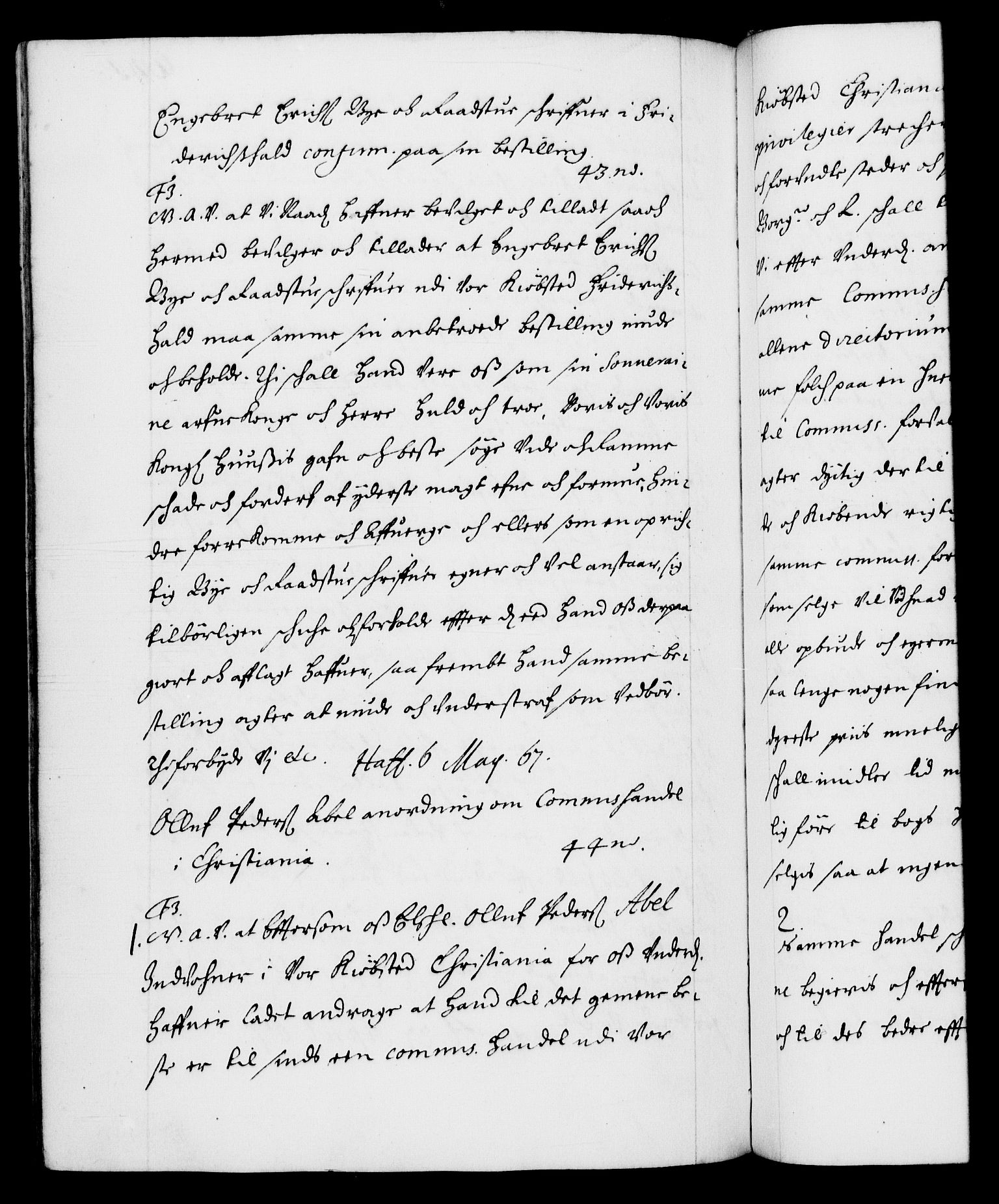 Danske Kanselli 1572-1799, RA/EA-3023/F/Fc/Fca/Fcaa/L0010: Norske registre (mikrofilm), 1660-1670, s. 644b