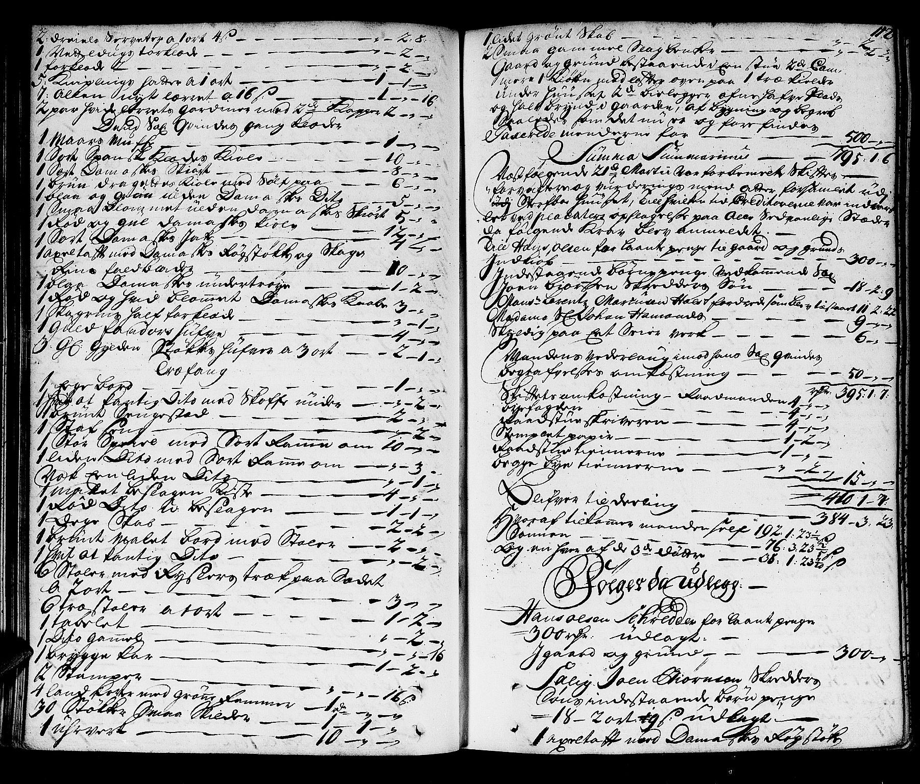 Trondheim byfogd, AV/SAT-A-0003/1/3/3A/L0009: Skifteprotokoll - gml.nr.9. (m/ register), 1722-1728, s. 111b-112a