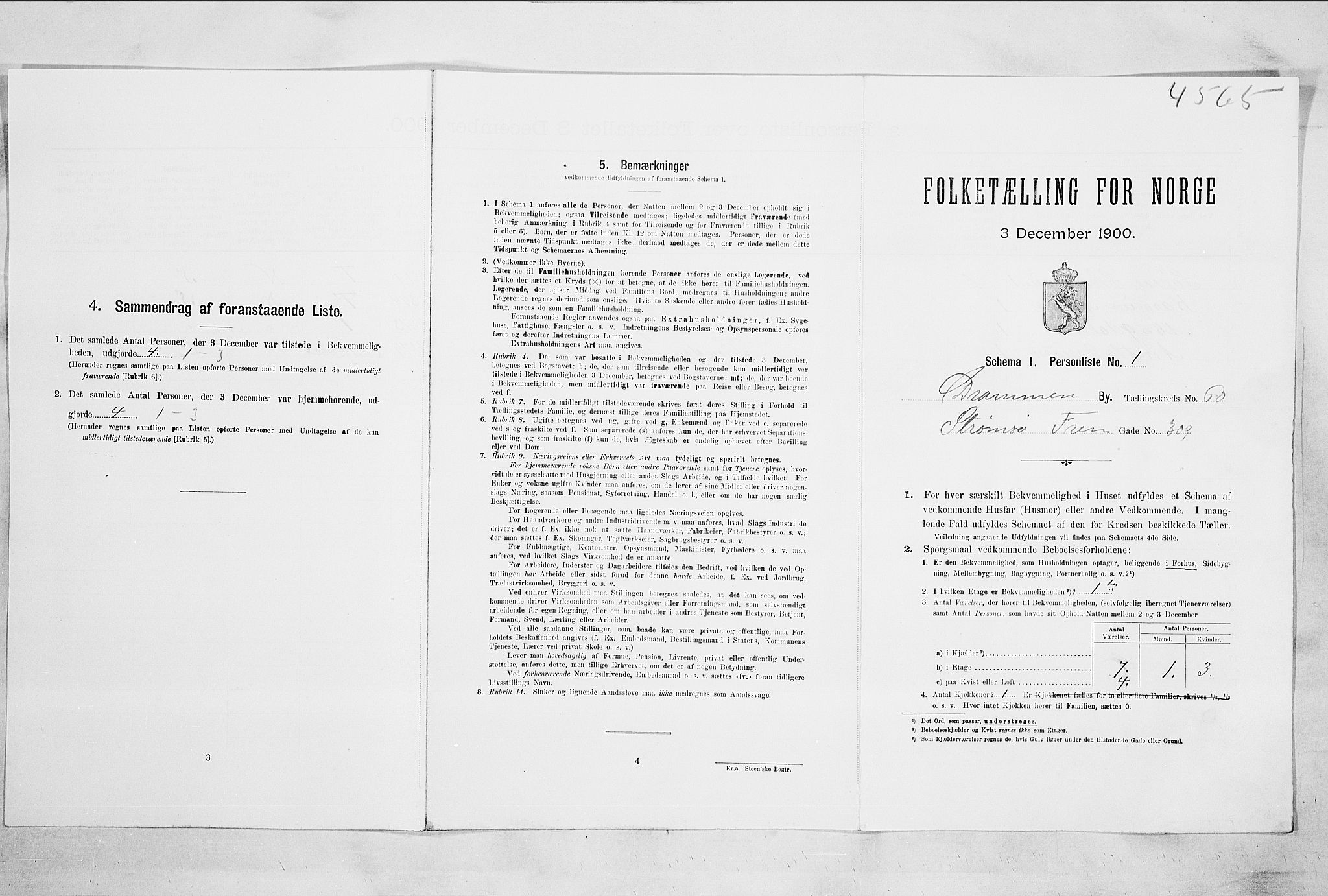 RA, Folketelling 1900 for 0602 Drammen kjøpstad, 1900, s. 10467