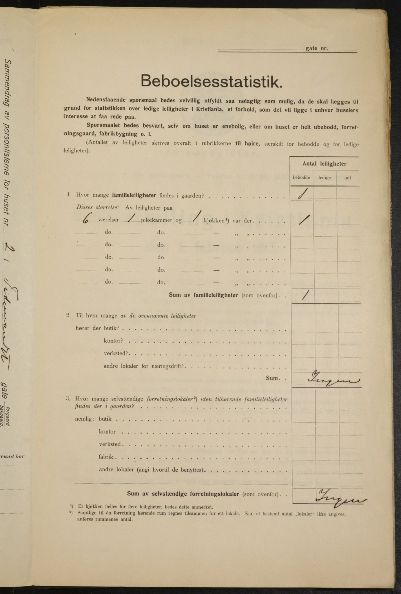 OBA, Kommunal folketelling 1.2.1915 for Kristiania, 1915, s. 111794