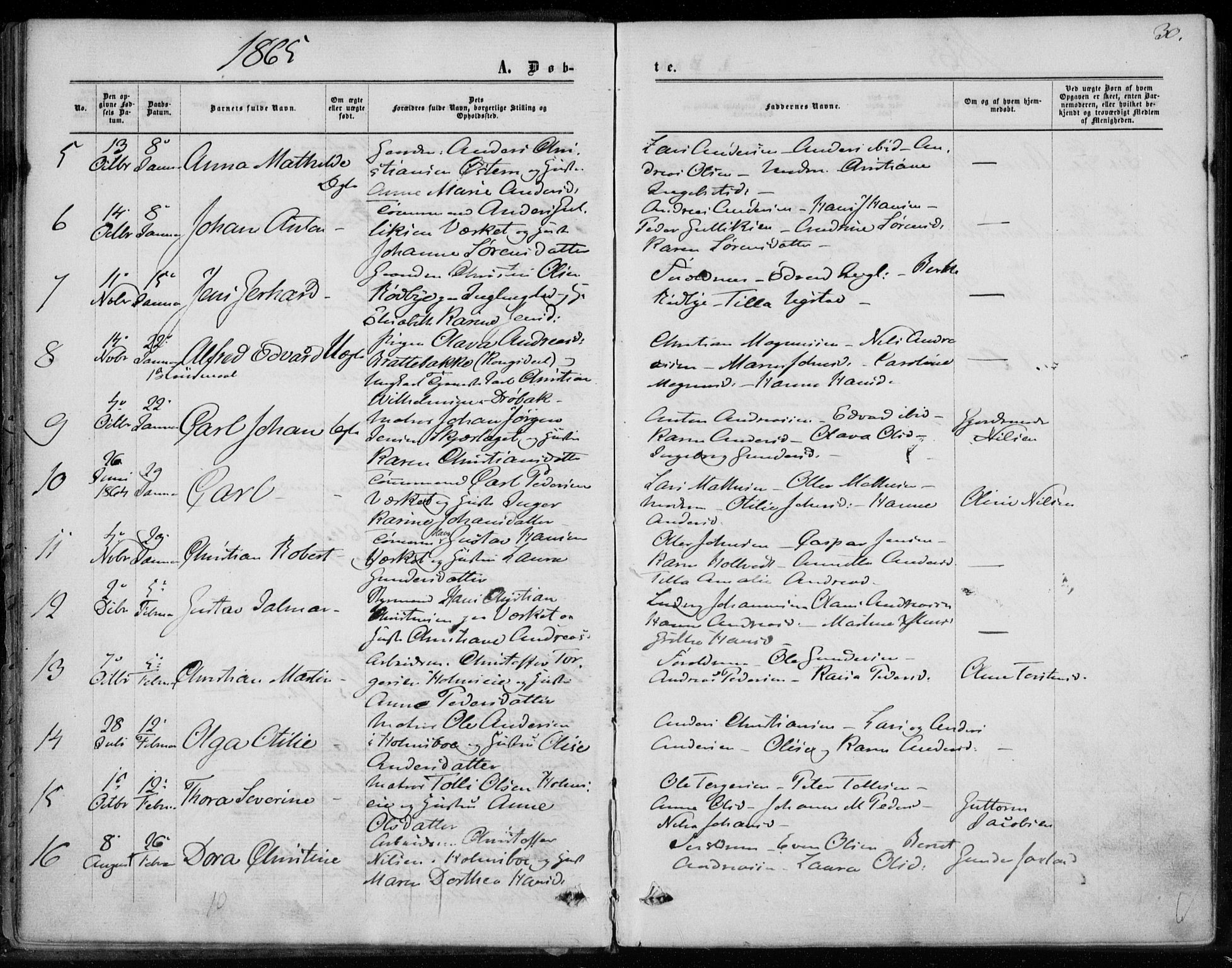 Hurum kirkebøker, AV/SAKO-A-229/F/Fa/L0012: Ministerialbok nr. 12, 1861-1875, s. 30