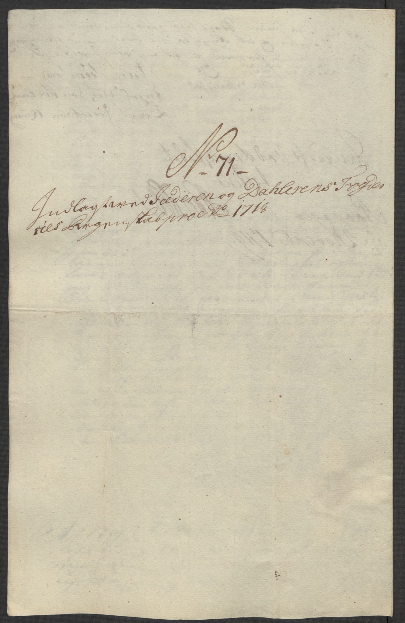 Rentekammeret inntil 1814, Reviderte regnskaper, Fogderegnskap, AV/RA-EA-4092/R46/L2743: Fogderegnskap Jæren og Dalane, 1718, s. 298