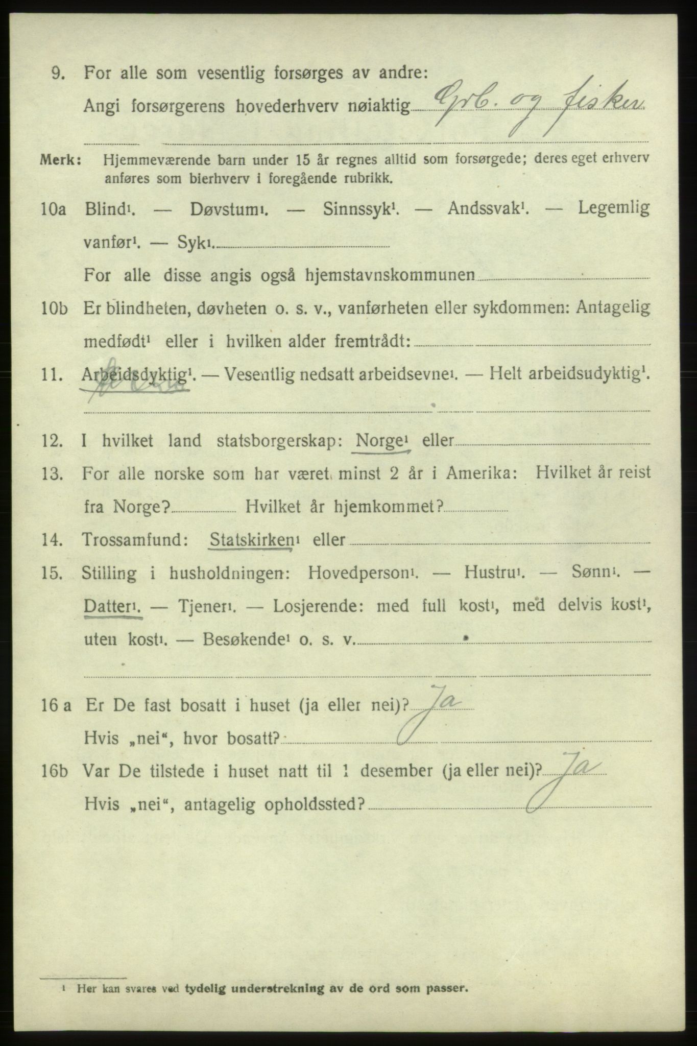 SAB, Folketelling 1920 for 1219 Bømlo herred, 1920, s. 2920