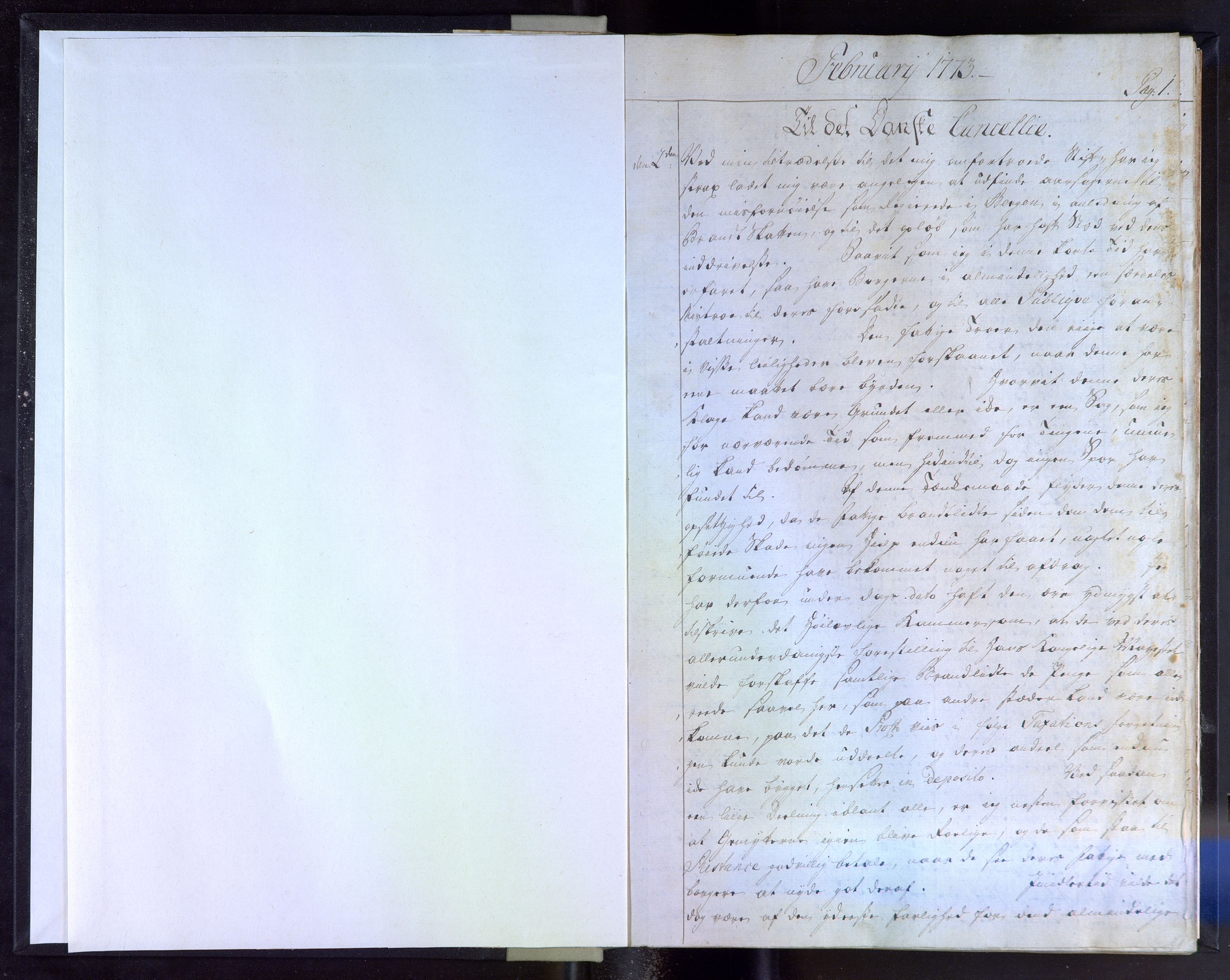 Stiftamtmannen i Bergen, AV/SAB-A-100006/A/Ab/L0009: Lnr. 31: Erklæringsbok, 1773