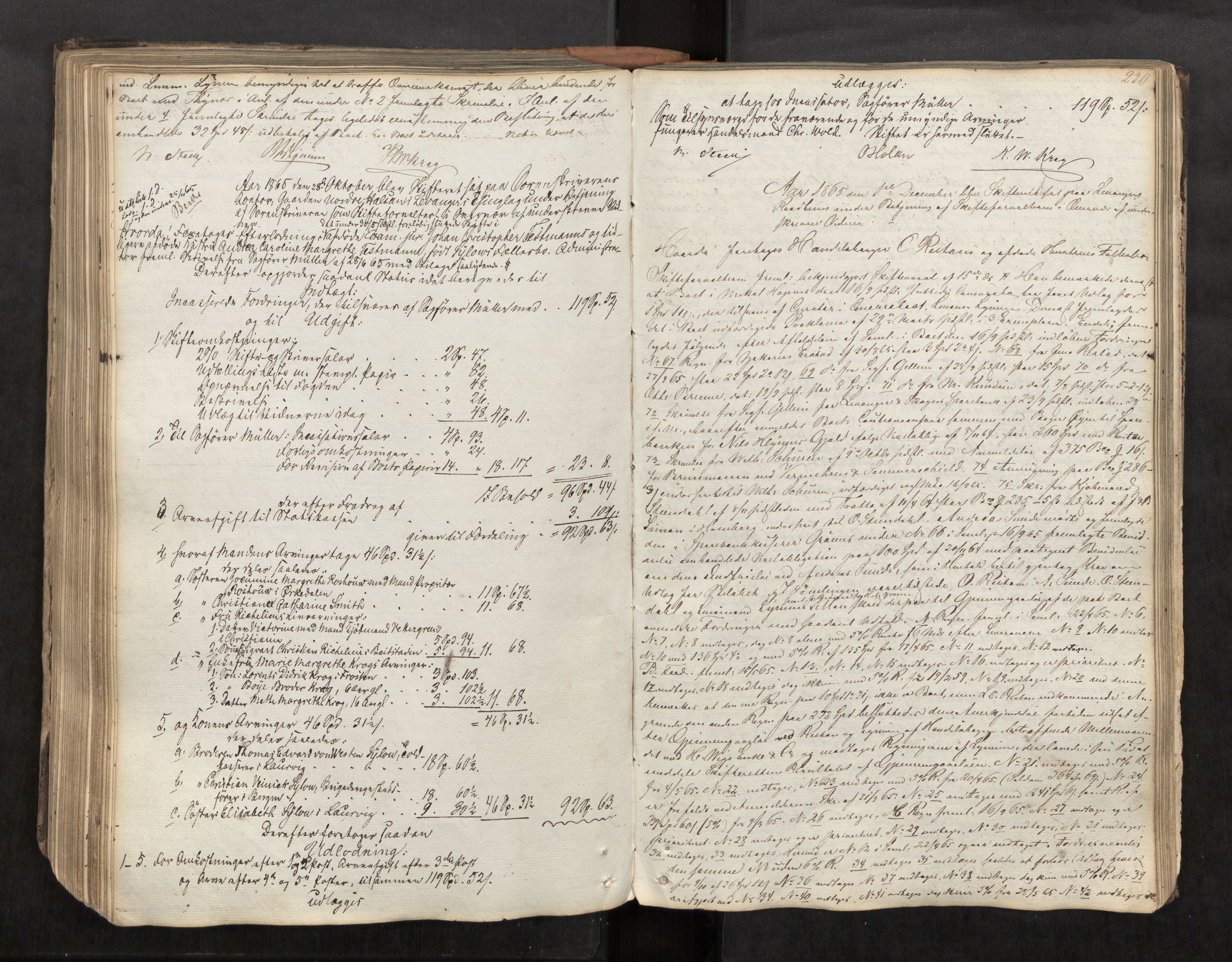 Stjør- og Verdal sorenskriveri, AV/SAT-A-4167/1/3/3A/L0060: Skifteprotokoll for Levanger, 1839-1871, s. 230