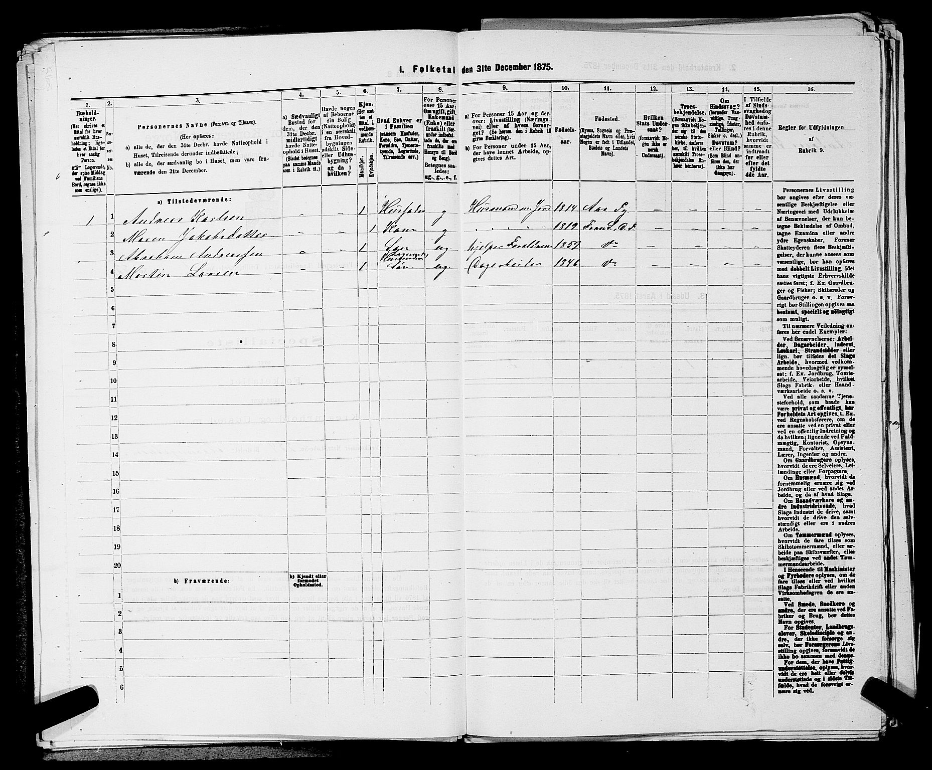 RA, Folketelling 1875 for 0215L Drøbak prestegjeld, Frogn sokn, 1875, s. 49