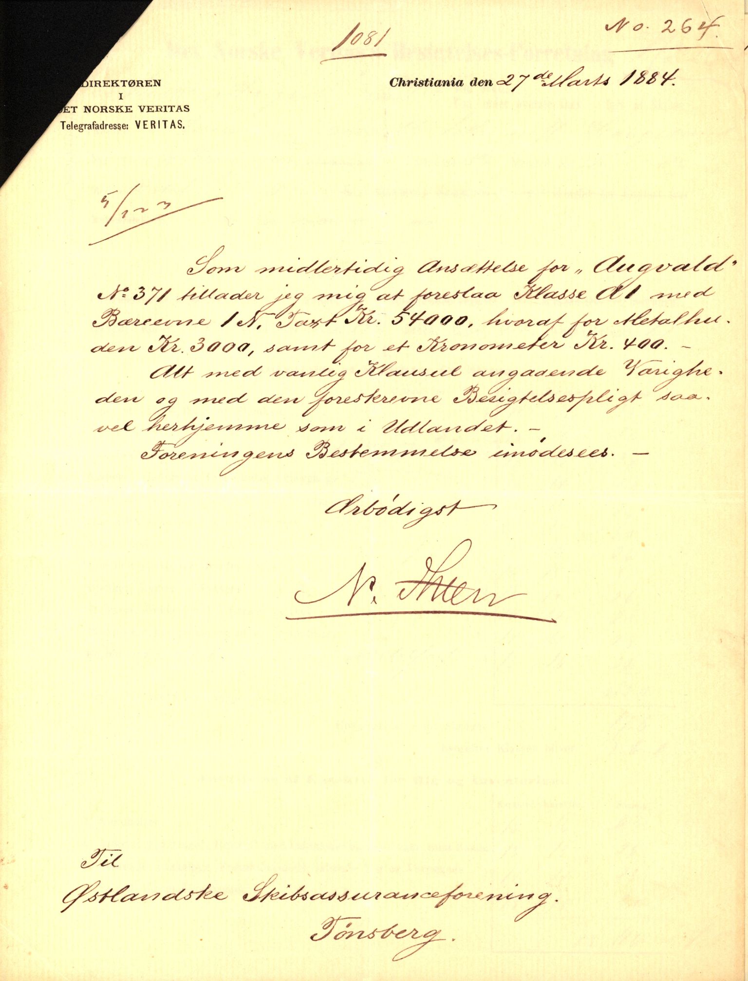 Pa 63 - Østlandske skibsassuranceforening, VEMU/A-1079/G/Ga/L0017/0002: Havaridokumenter / St. Lawrence, Frank, Souvenir, Sokrates, Augwald, 1884, s. 79