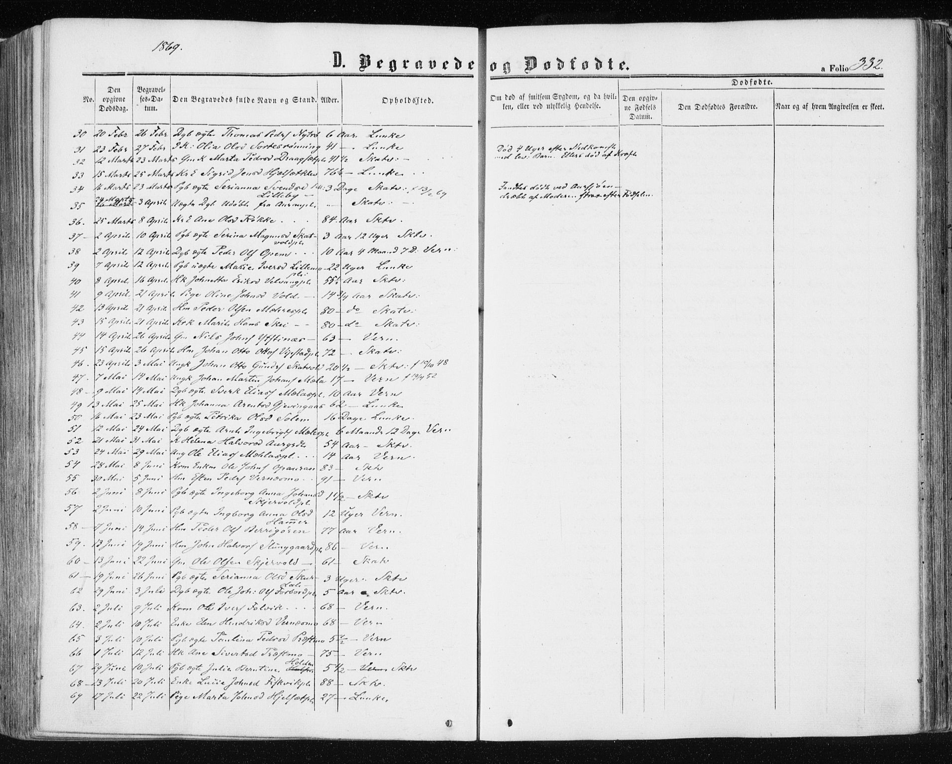 Ministerialprotokoller, klokkerbøker og fødselsregistre - Nord-Trøndelag, SAT/A-1458/709/L0075: Ministerialbok nr. 709A15, 1859-1870, s. 332