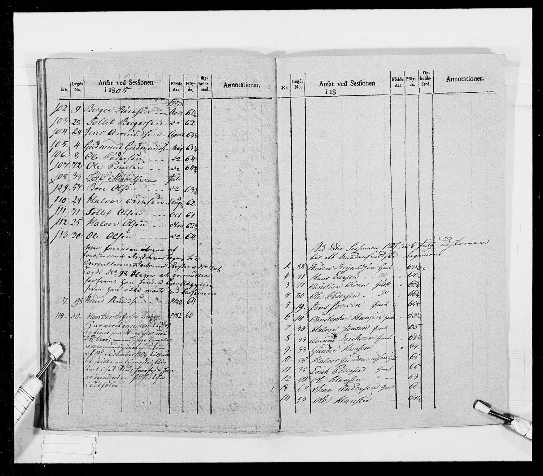 Generalitets- og kommissariatskollegiet, Det kongelige norske kommissariatskollegium, RA/EA-5420/E/Eh/L0026: Skiløperkompaniene, 1805-1810, s. 126