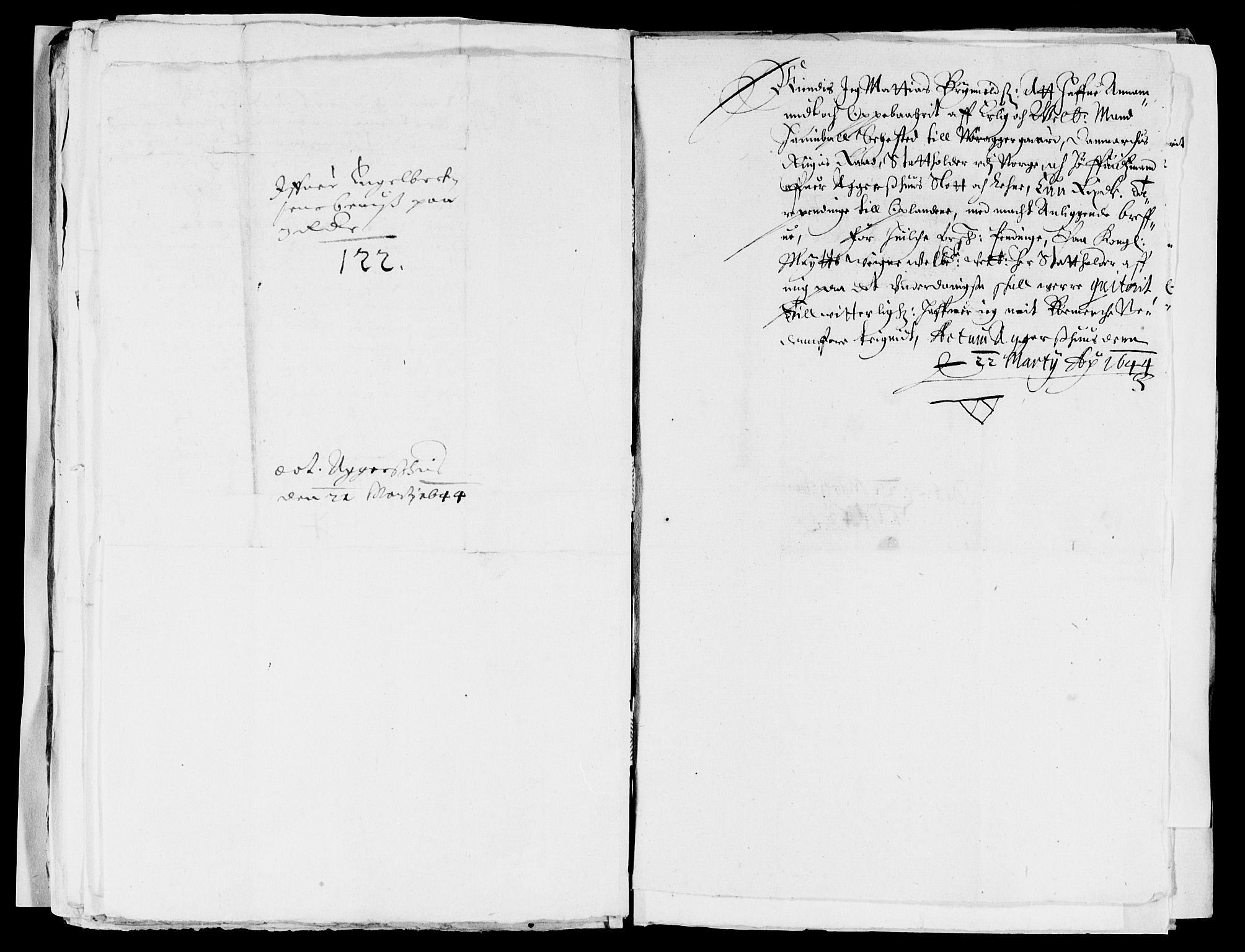 Rentekammeret inntil 1814, Reviderte regnskaper, Lensregnskaper, AV/RA-EA-5023/R/Rb/Rba/L0171: Akershus len, 1643-1644