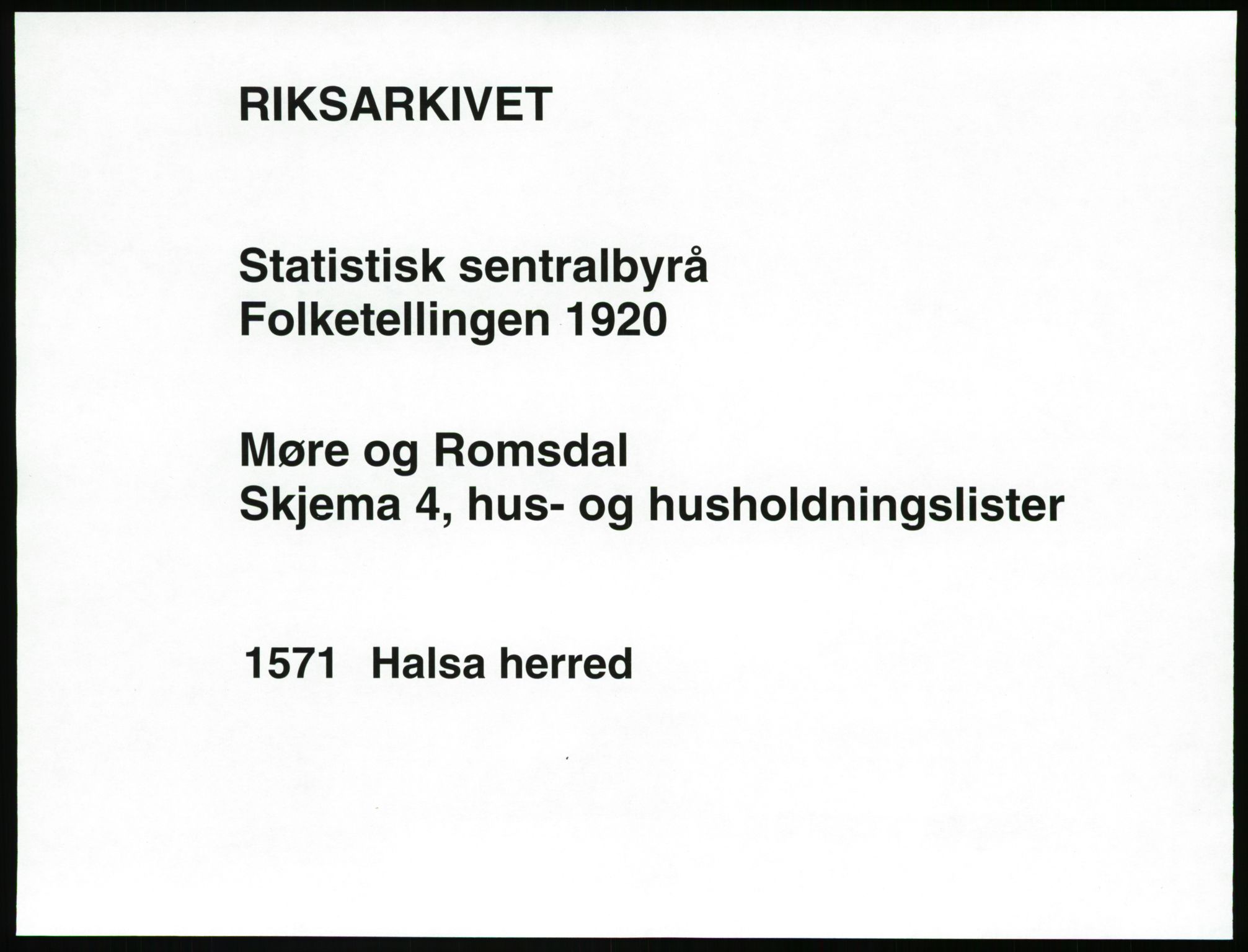 SAT, Folketelling 1920 for 1571 Halsa herred, 1920, s. 28