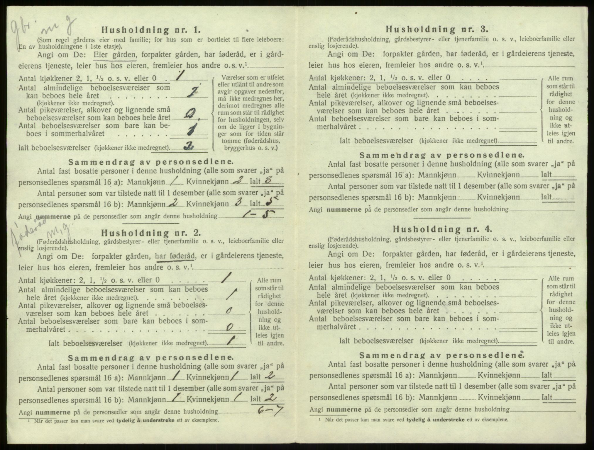 SAB, Folketelling 1920 for 1421 Aurland herred, 1920, s. 322