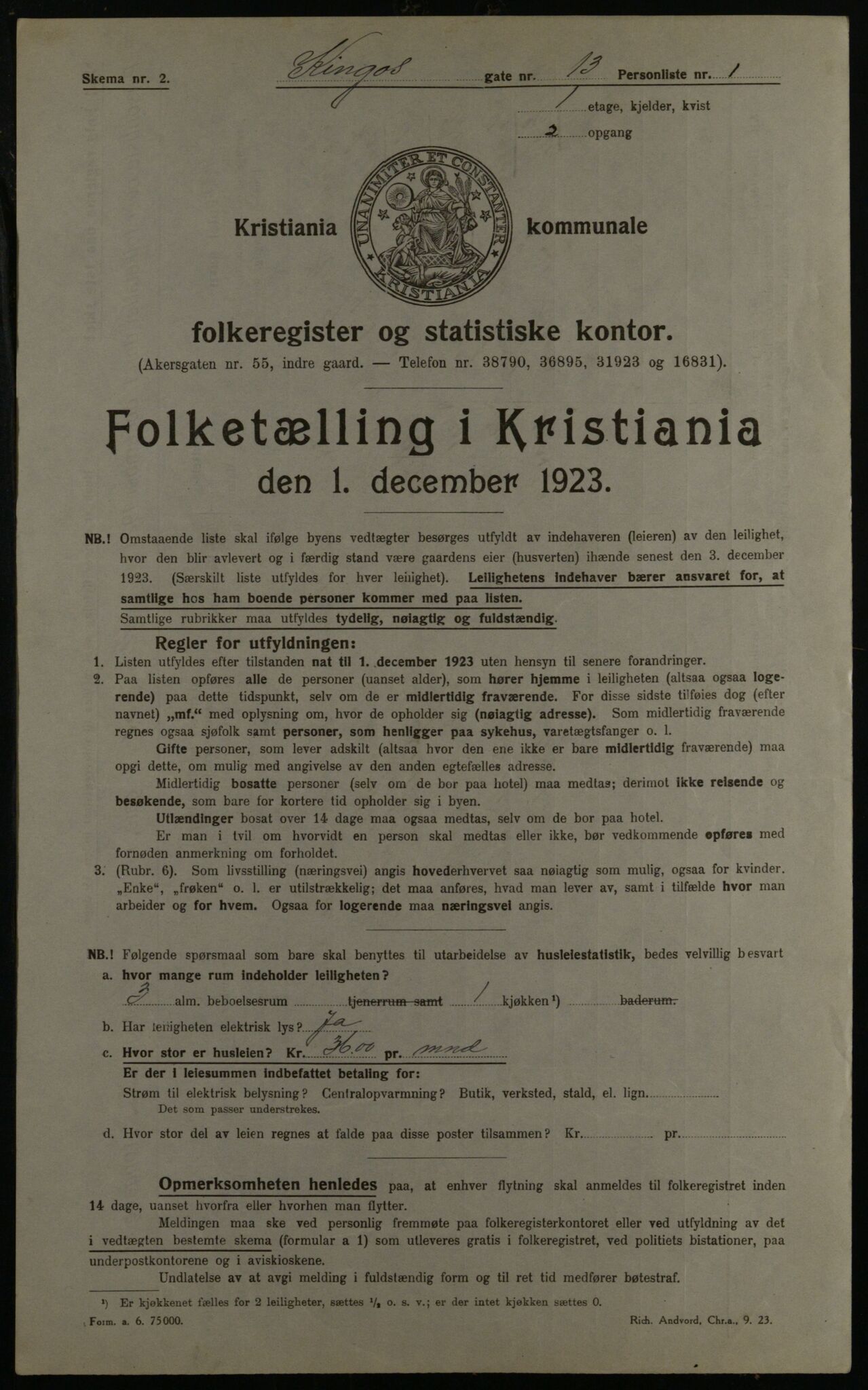 OBA, Kommunal folketelling 1.12.1923 for Kristiania, 1923, s. 55506