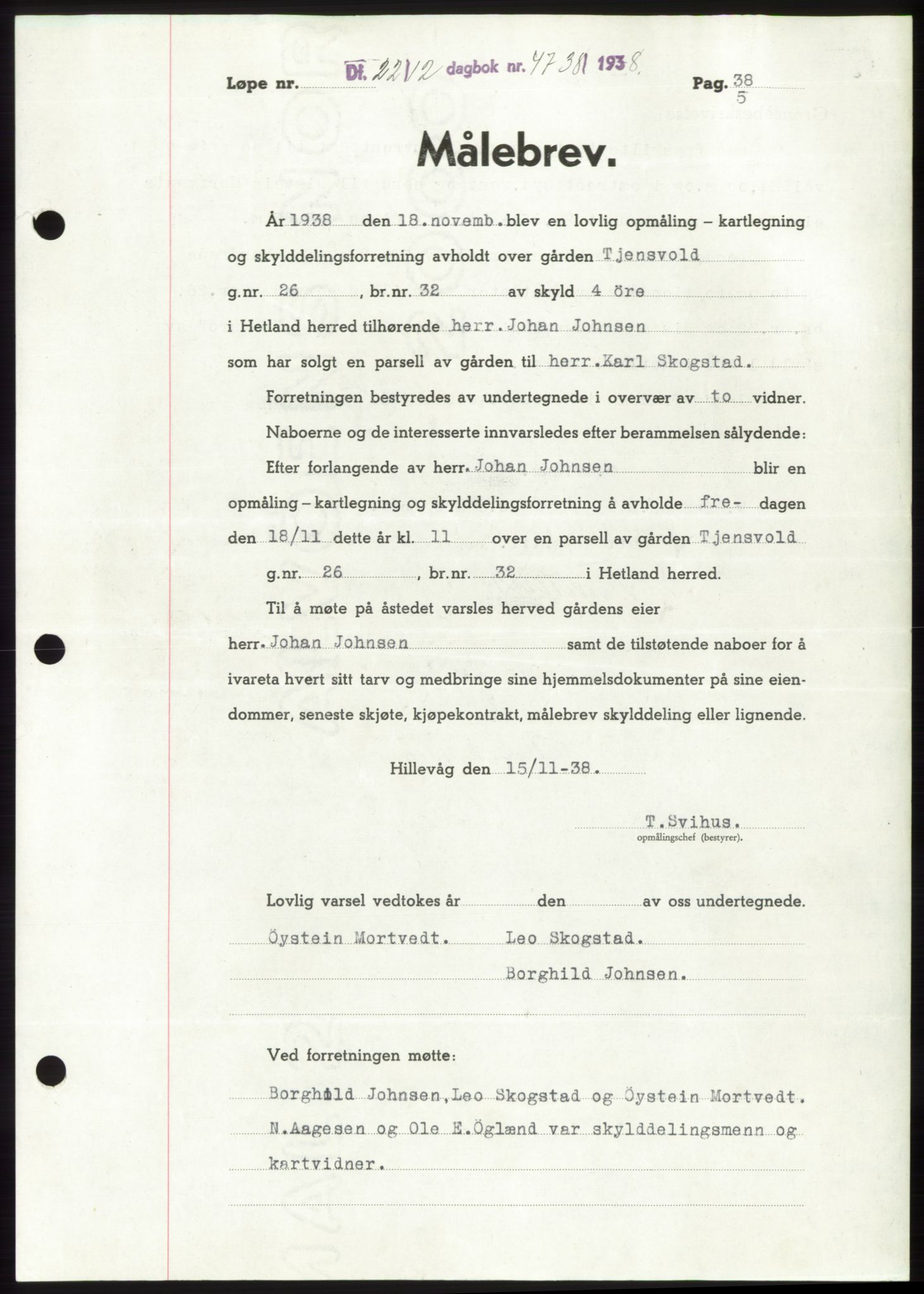 Jæren sorenskriveri, SAST/A-100310/03/G/Gba/L0072: Pantebok, 1938-1938, Dagboknr: 4728/1938