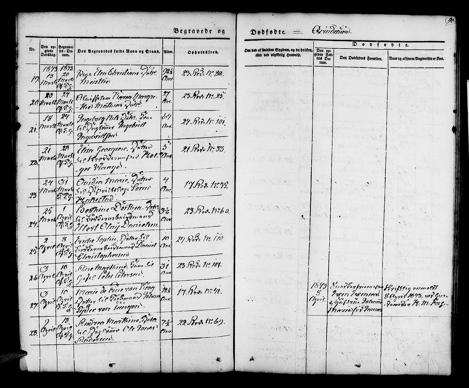 Korskirken sokneprestembete, AV/SAB-A-76101/H/Hab: Klokkerbok nr. E 1, 1837-1851, s. 90