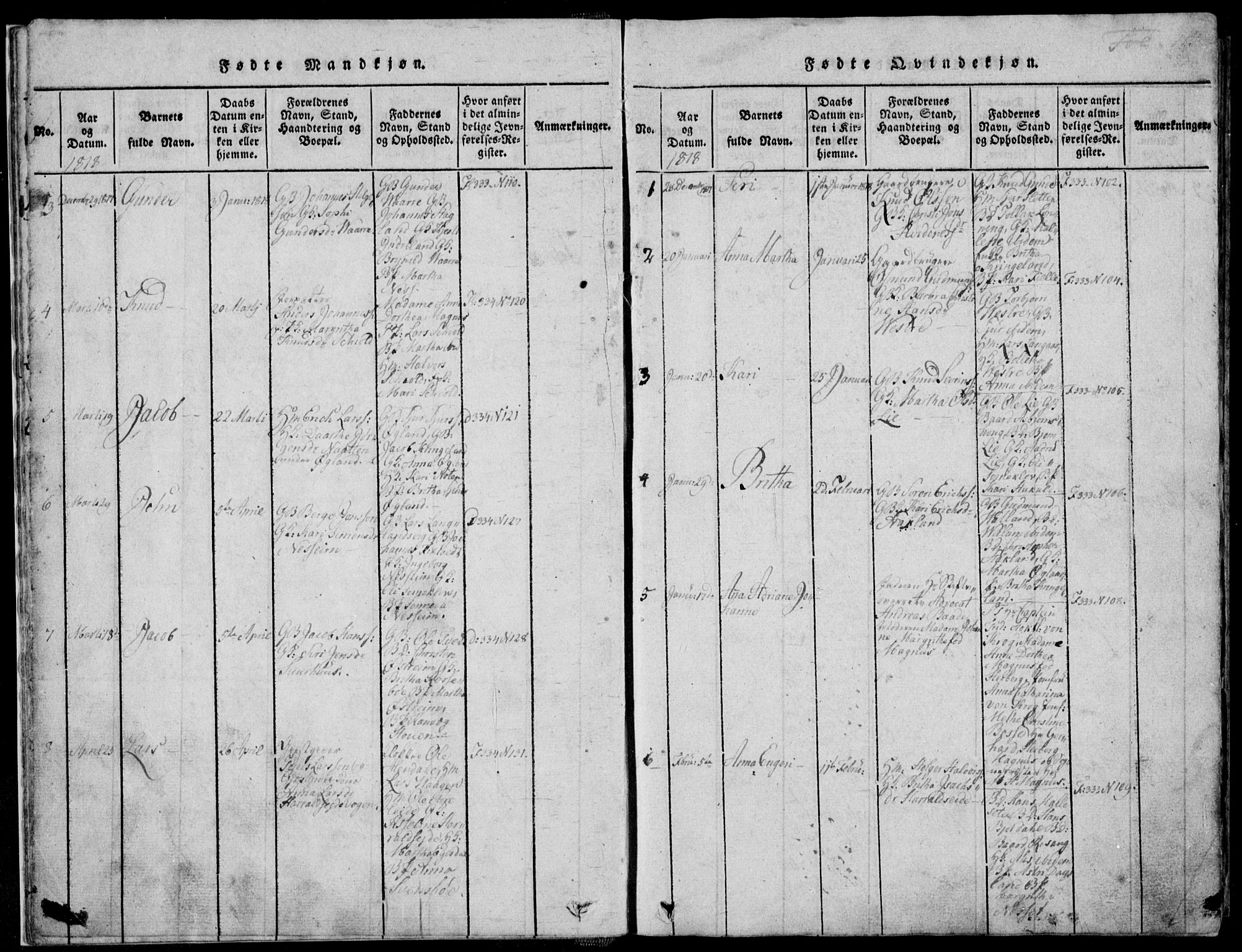 Skjold sokneprestkontor, AV/SAST-A-101847/H/Ha/Haa/L0003: Ministerialbok nr. A 3, 1815-1835, s. 11