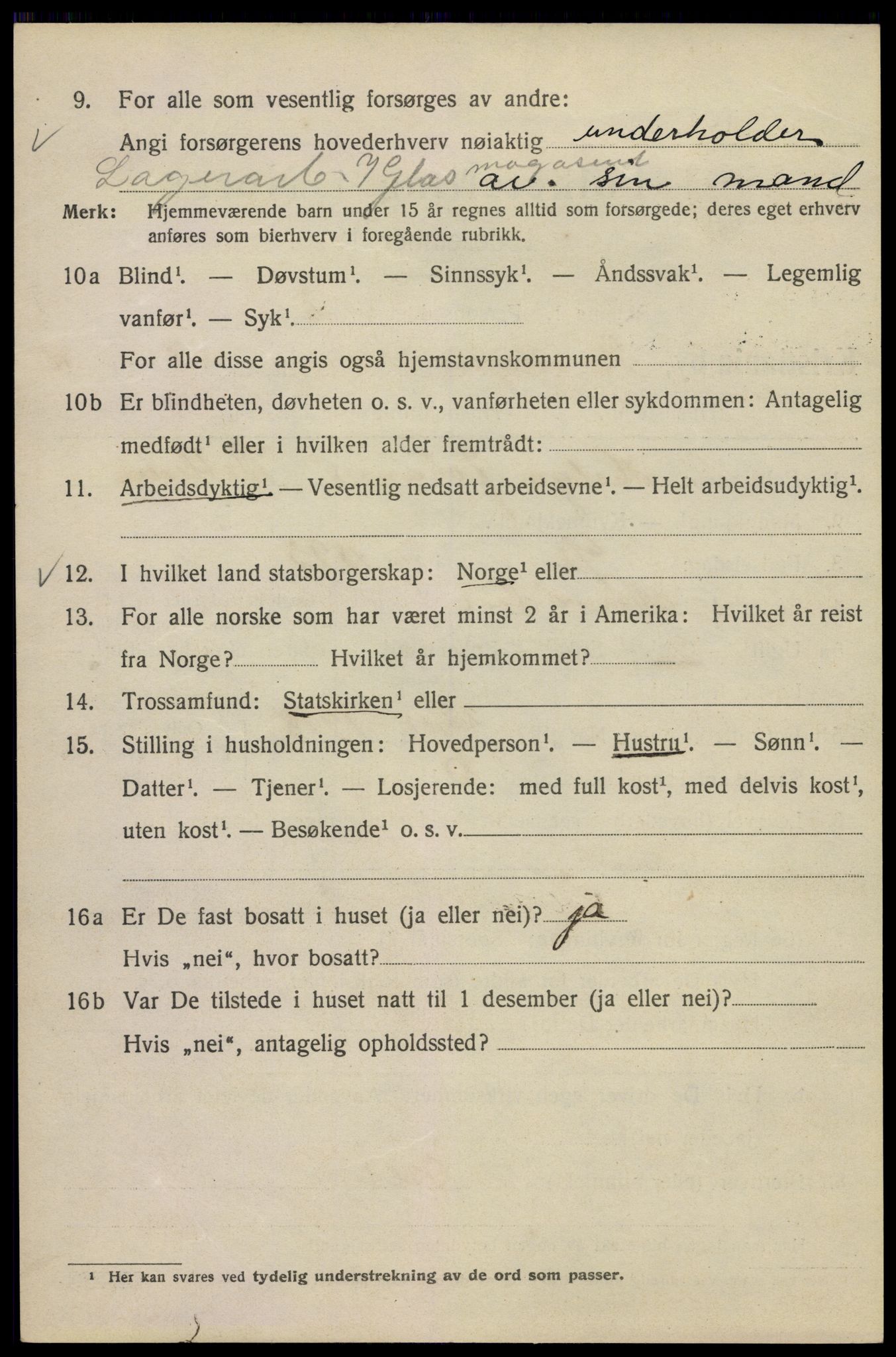 SAO, Folketelling 1920 for 0301 Kristiania kjøpstad, 1920, s. 577206