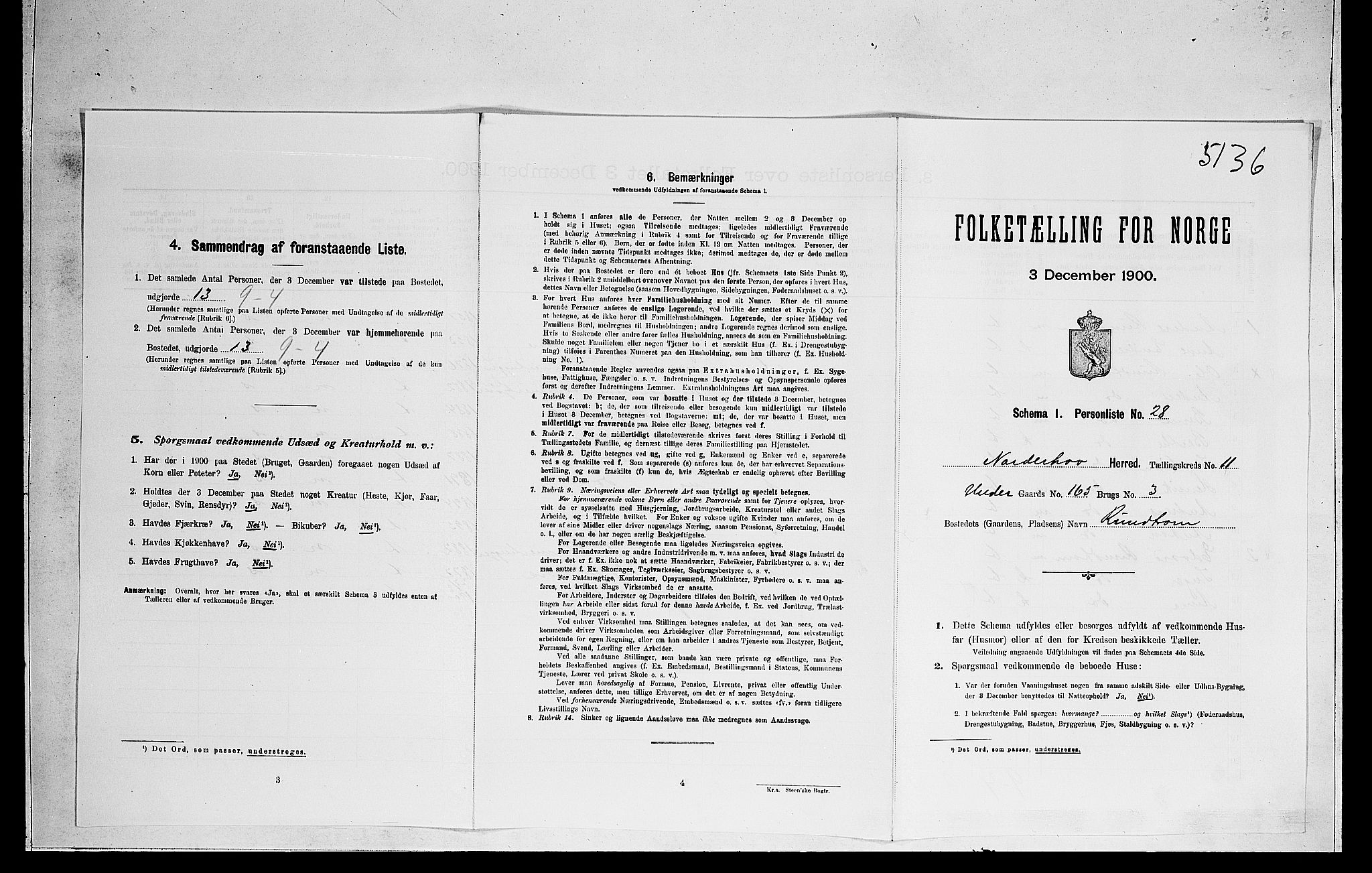 RA, Folketelling 1900 for 0613 Norderhov herred, 1900, s. 2520