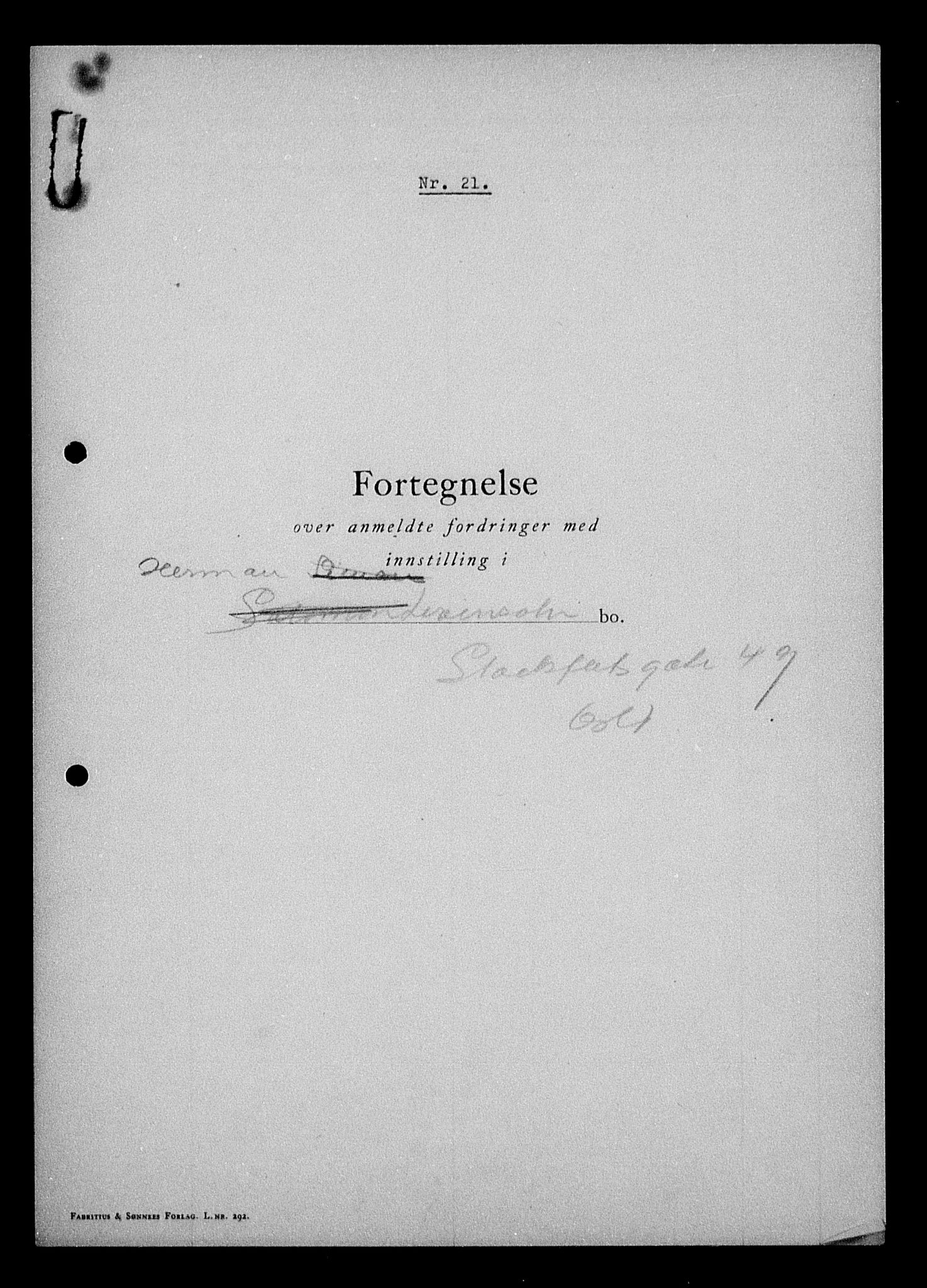 Justisdepartementet, Tilbakeføringskontoret for inndratte formuer, AV/RA-S-1564/H/Hc/Hcc/L0958: --, 1945-1947, s. 567