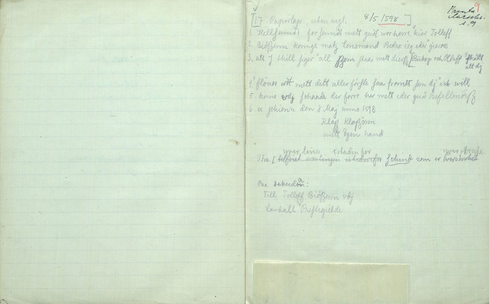 Rikard Berge, TEMU/TGM-A-1003/F/L0013/0010: 451-470 / 460 Gamle brev fra Vestre Hegtveit i Laardal. Tilhører ..., 1935, s. 8-9