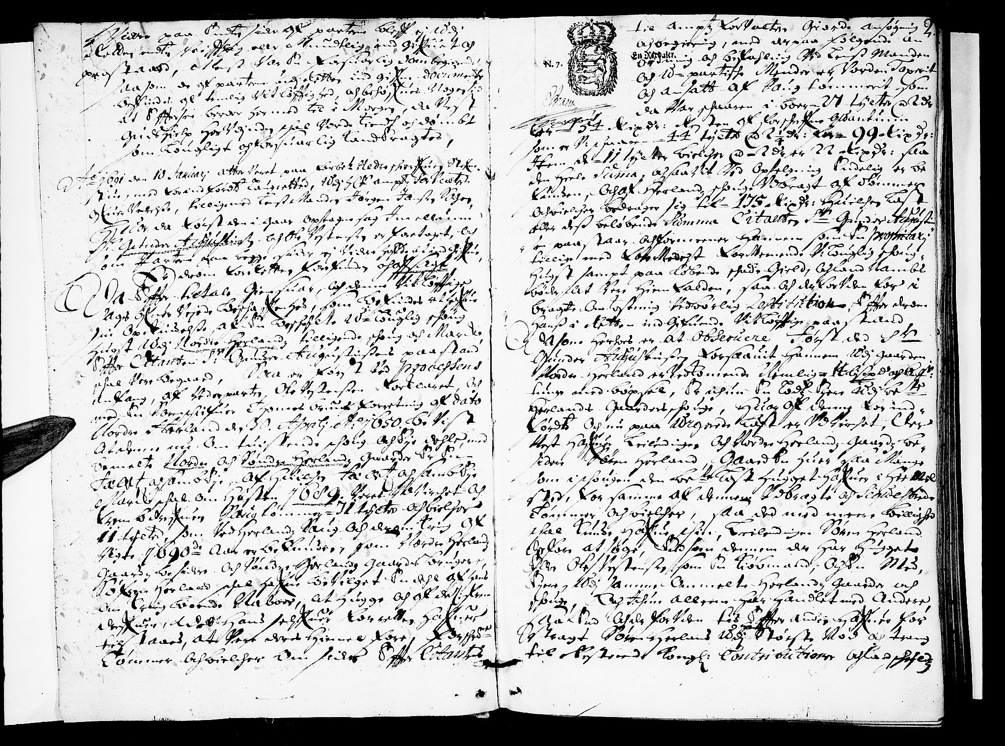 Nordre Jarlsberg sorenskriveri, SAKO/A-80/F/Fa/Faa/L0006: Tingbok, 1691-1692, s. 2