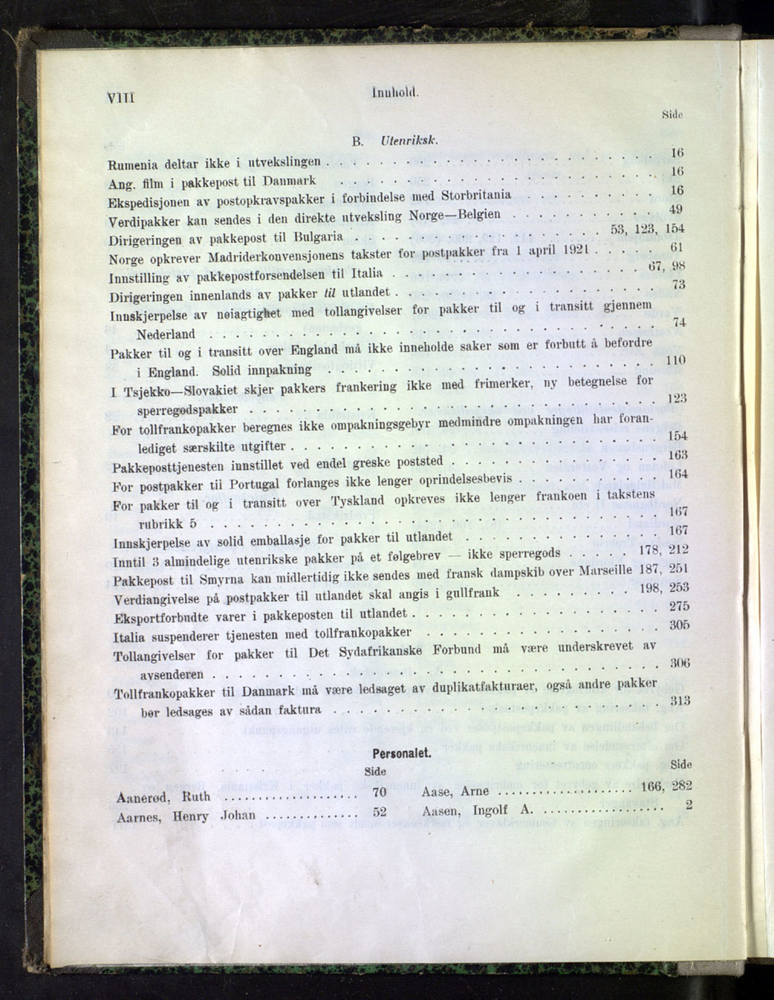 Norges Postmuseums bibliotek, NOPO/-/-/-: Sirkulærer fra Poststyrelsen, 1921