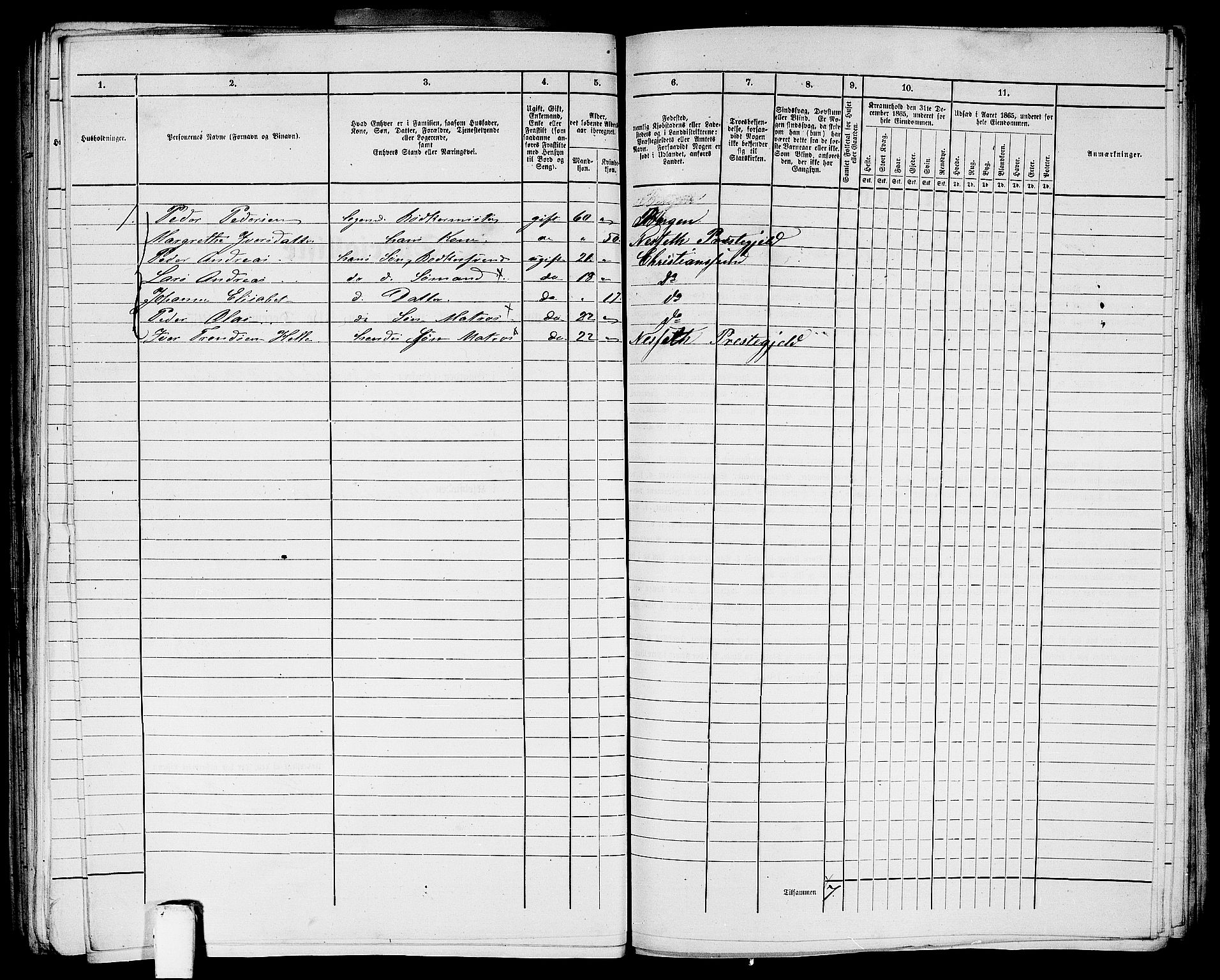 RA, Folketelling 1865 for 1503B Kristiansund prestegjeld, Kristiansund kjøpstad, 1865, s. 449