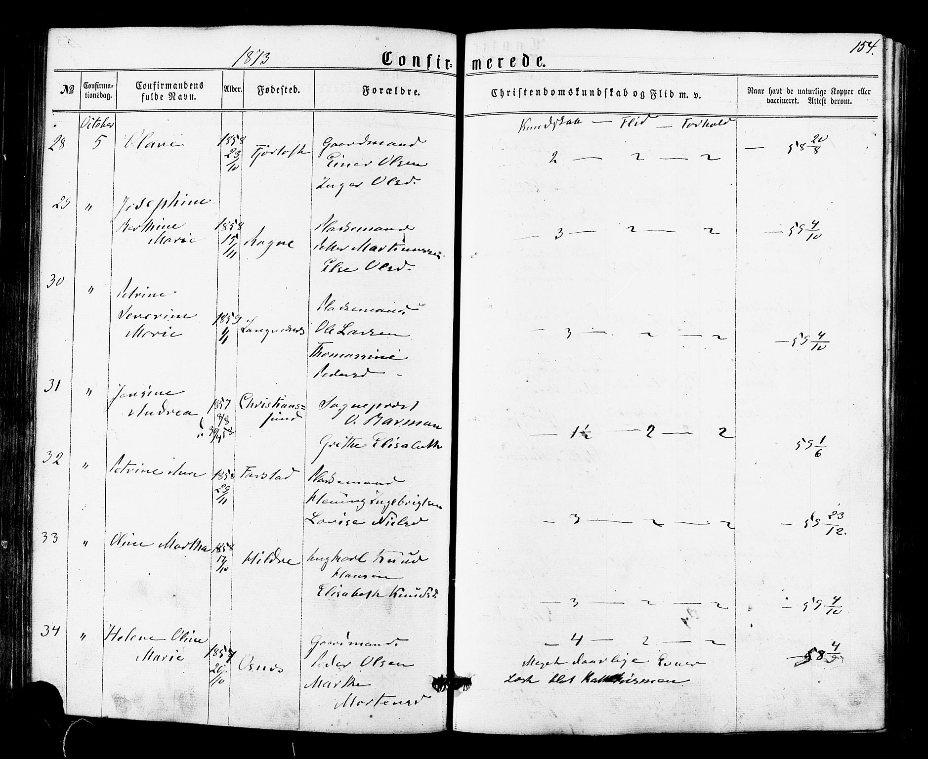 Ministerialprotokoller, klokkerbøker og fødselsregistre - Møre og Romsdal, AV/SAT-A-1454/536/L0498: Ministerialbok nr. 536A07, 1862-1875, s. 154