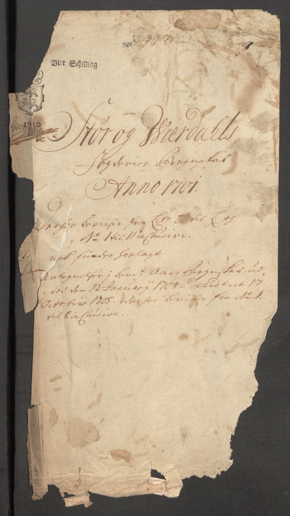 Rentekammeret inntil 1814, Reviderte regnskaper, Fogderegnskap, RA/EA-4092/R62/L4193: Fogderegnskap Stjørdal og Verdal, 1701-1702, s. 4