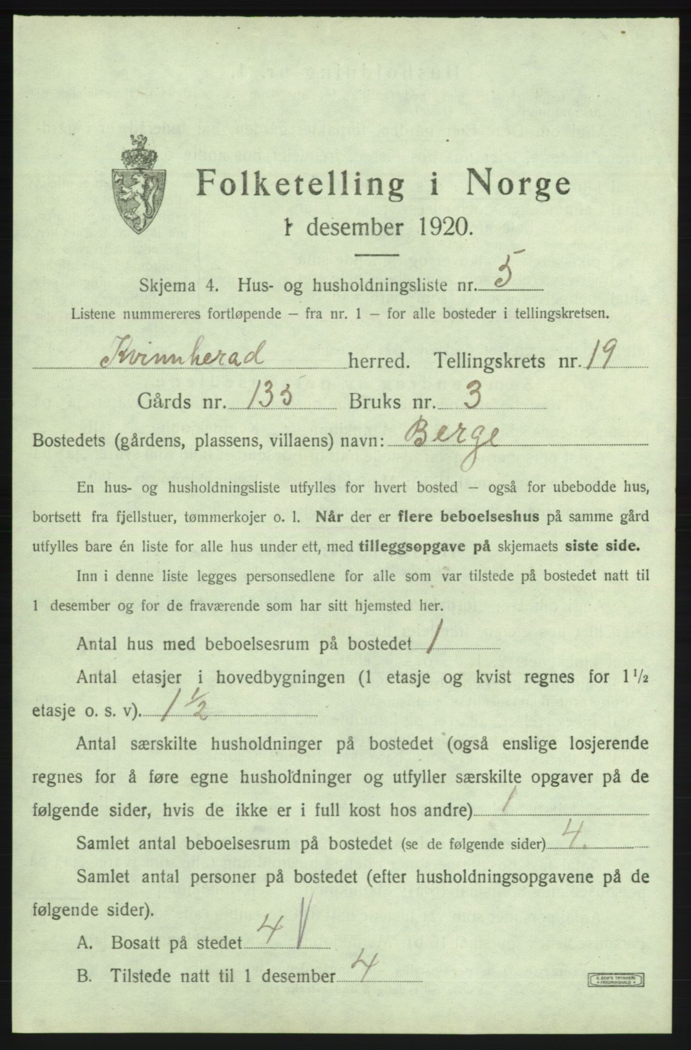 SAB, Folketelling 1920 for 1224 Kvinnherad herred, 1920, s. 2840