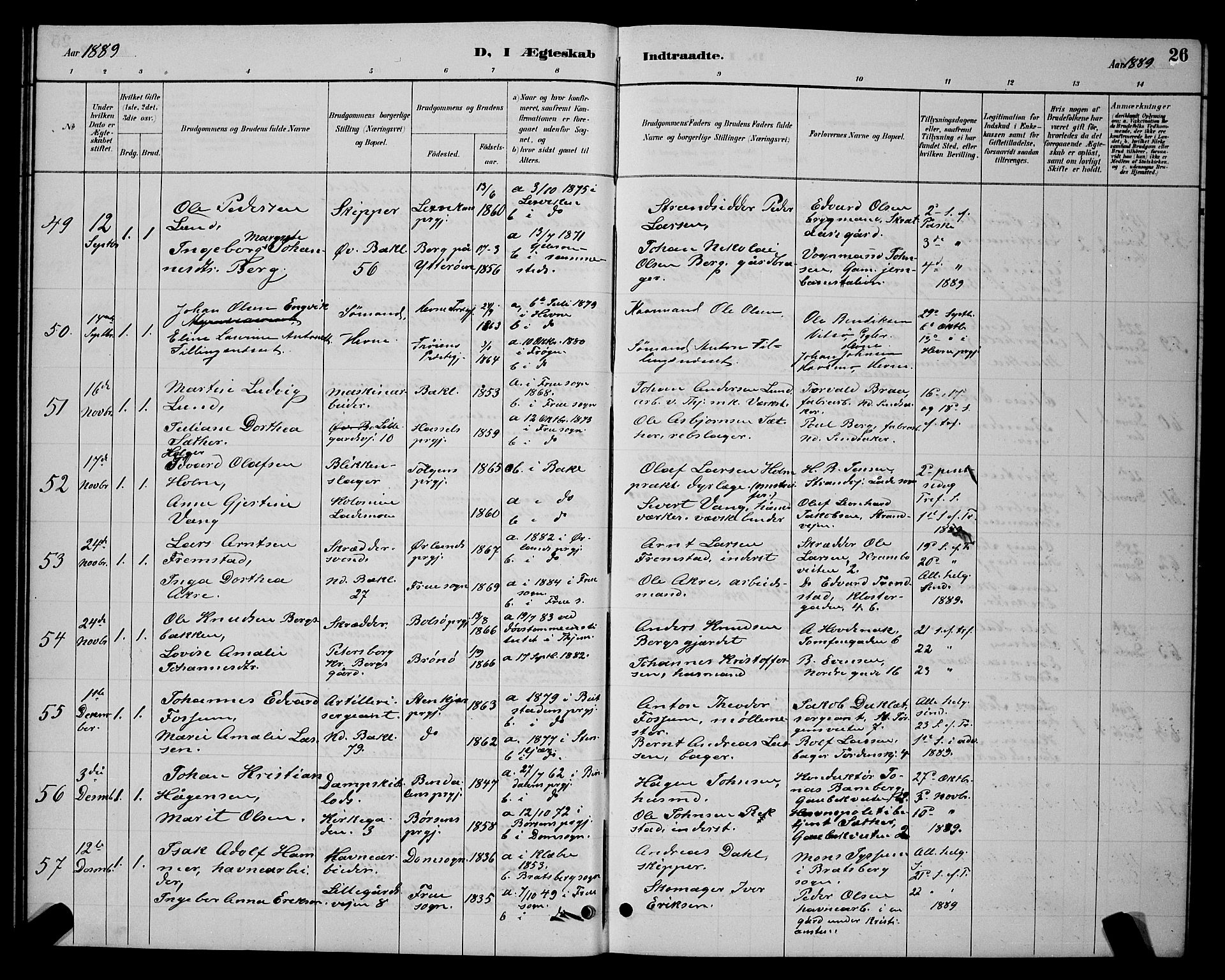 Ministerialprotokoller, klokkerbøker og fødselsregistre - Sør-Trøndelag, SAT/A-1456/604/L0223: Klokkerbok nr. 604C06, 1886-1897, s. 26