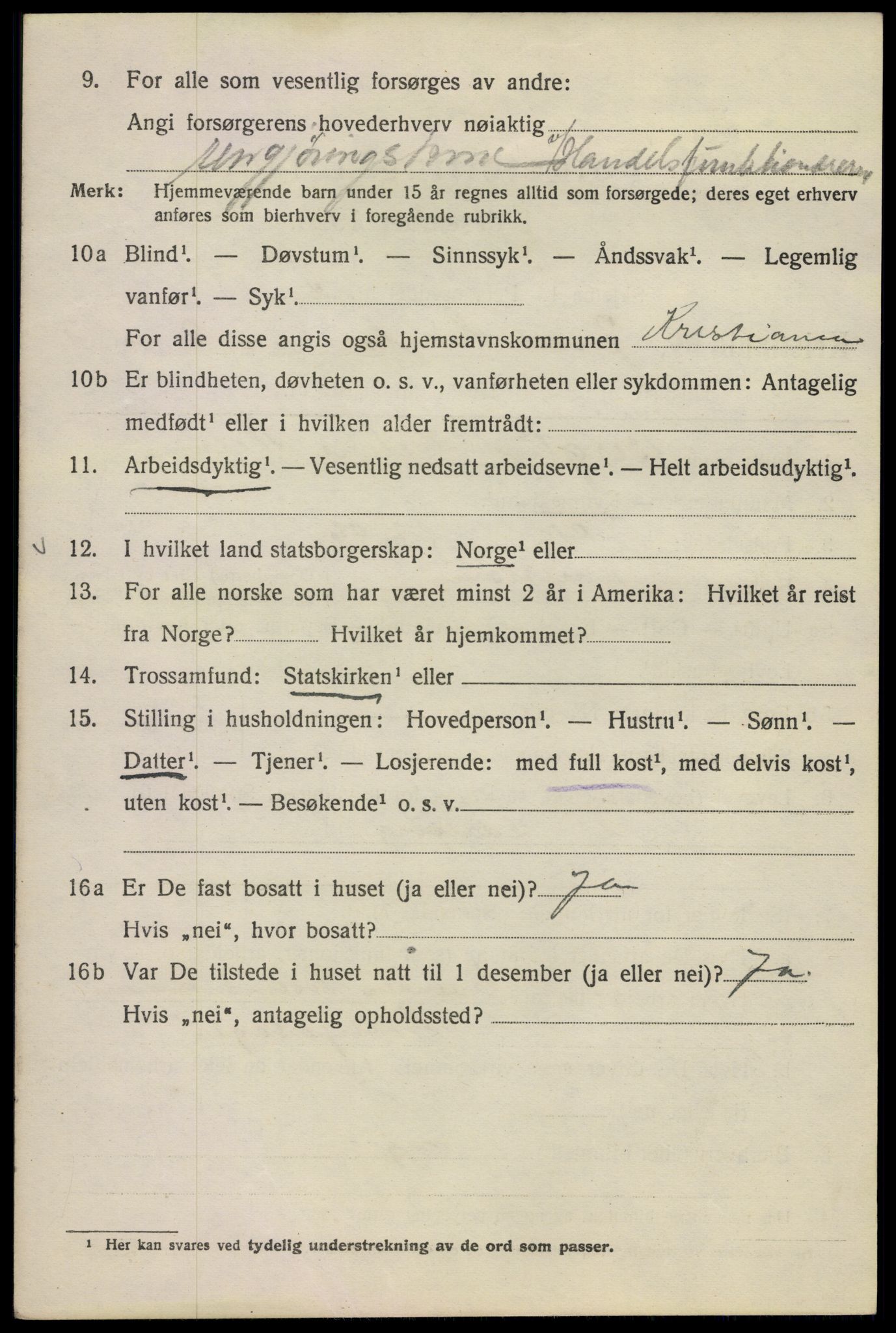 SAO, Folketelling 1920 for 0301 Kristiania kjøpstad, 1920, s. 325594