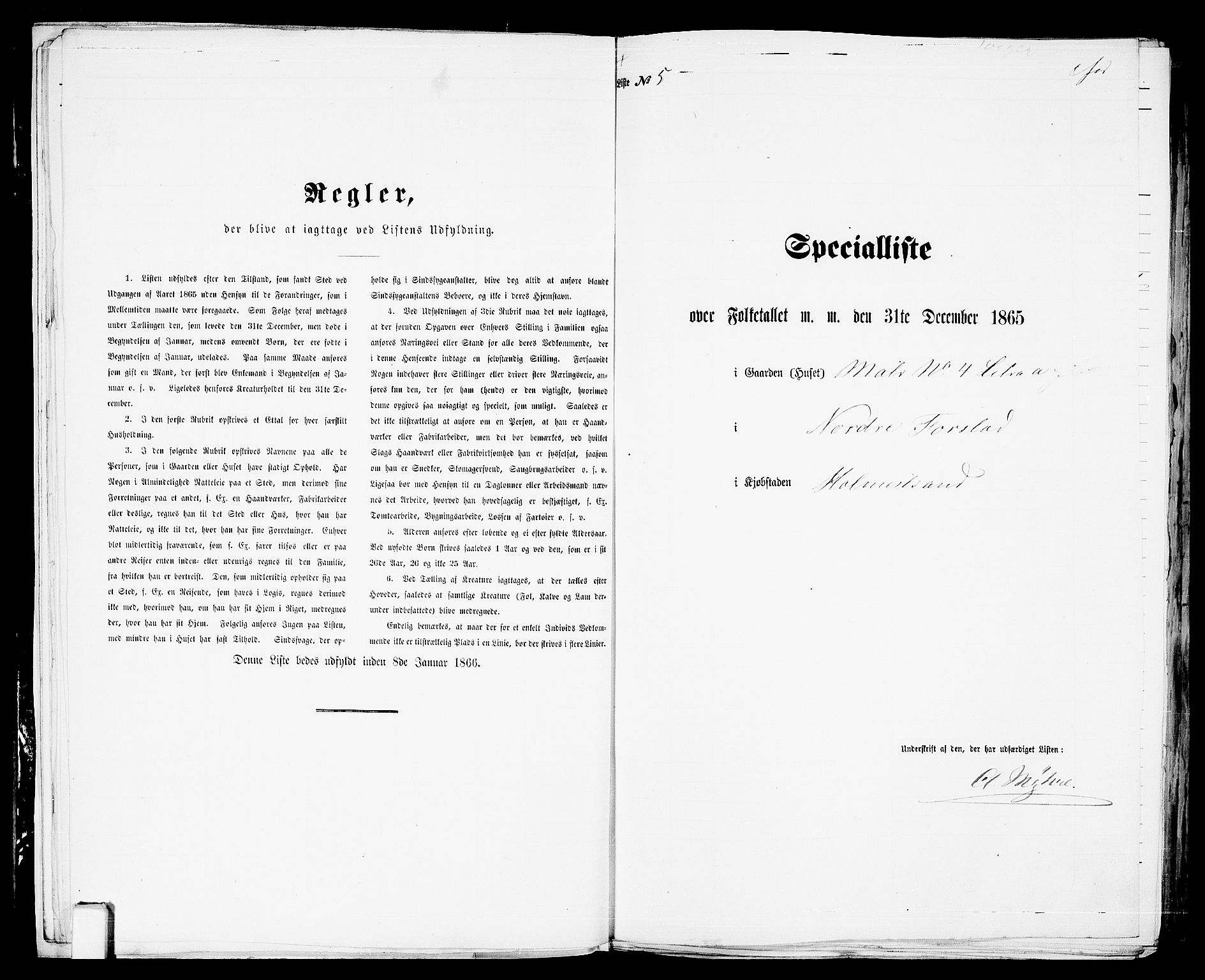 RA, Folketelling 1865 for 0702B Botne prestegjeld, Holmestrand kjøpstad, 1865, s. 16