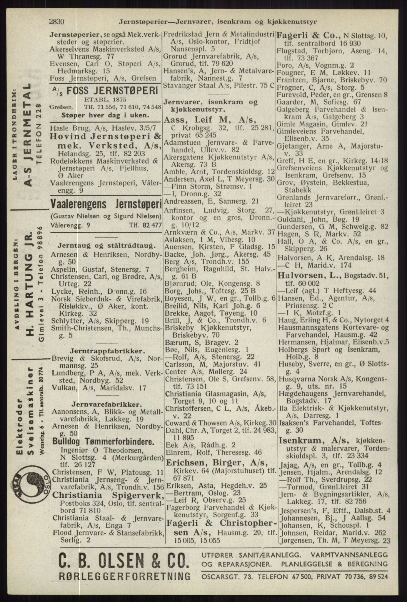 Kristiania/Oslo adressebok, PUBL/-, 1941, s. 2830