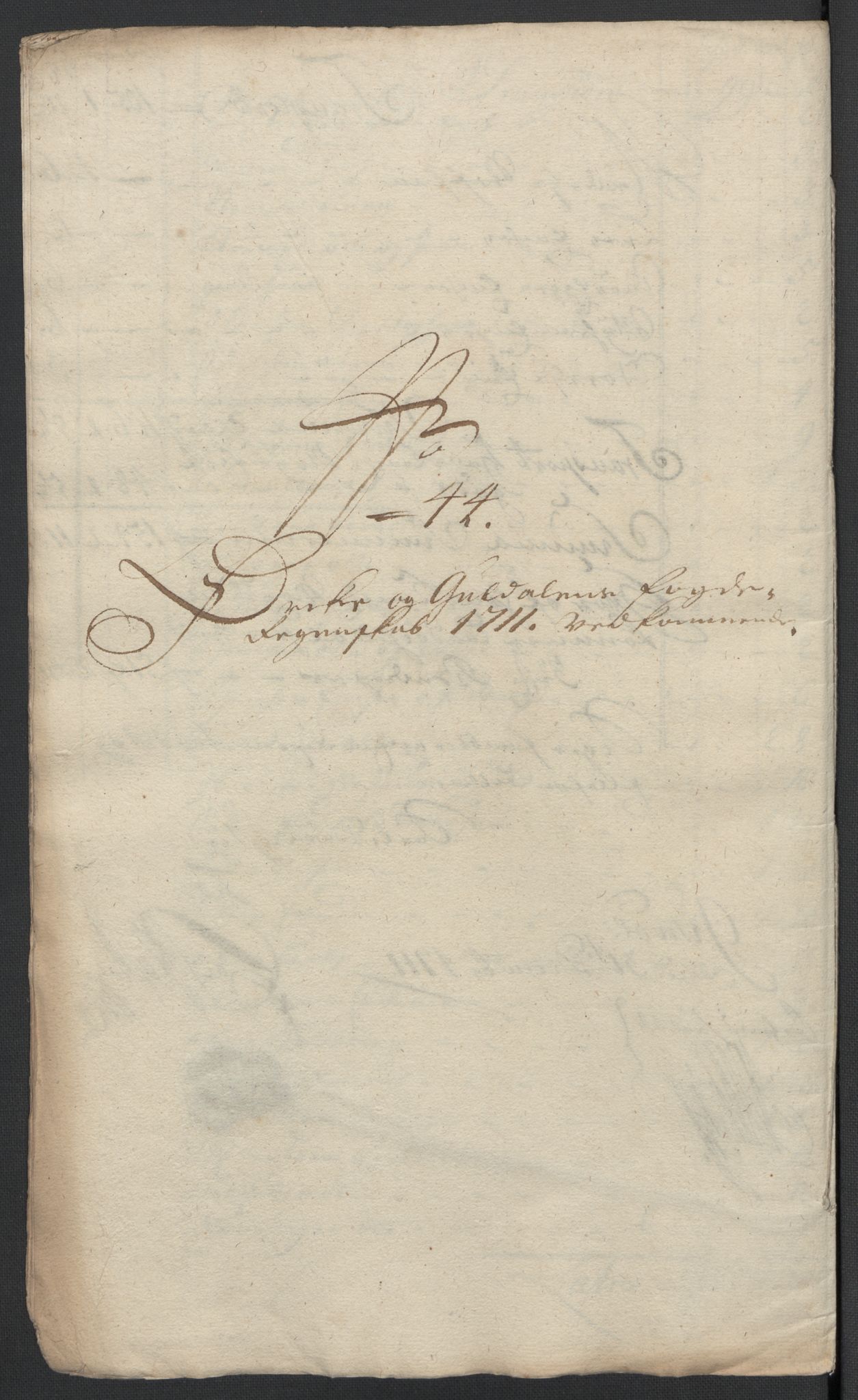 Rentekammeret inntil 1814, Reviderte regnskaper, Fogderegnskap, RA/EA-4092/R60/L3961: Fogderegnskap Orkdal og Gauldal, 1711, s. 222