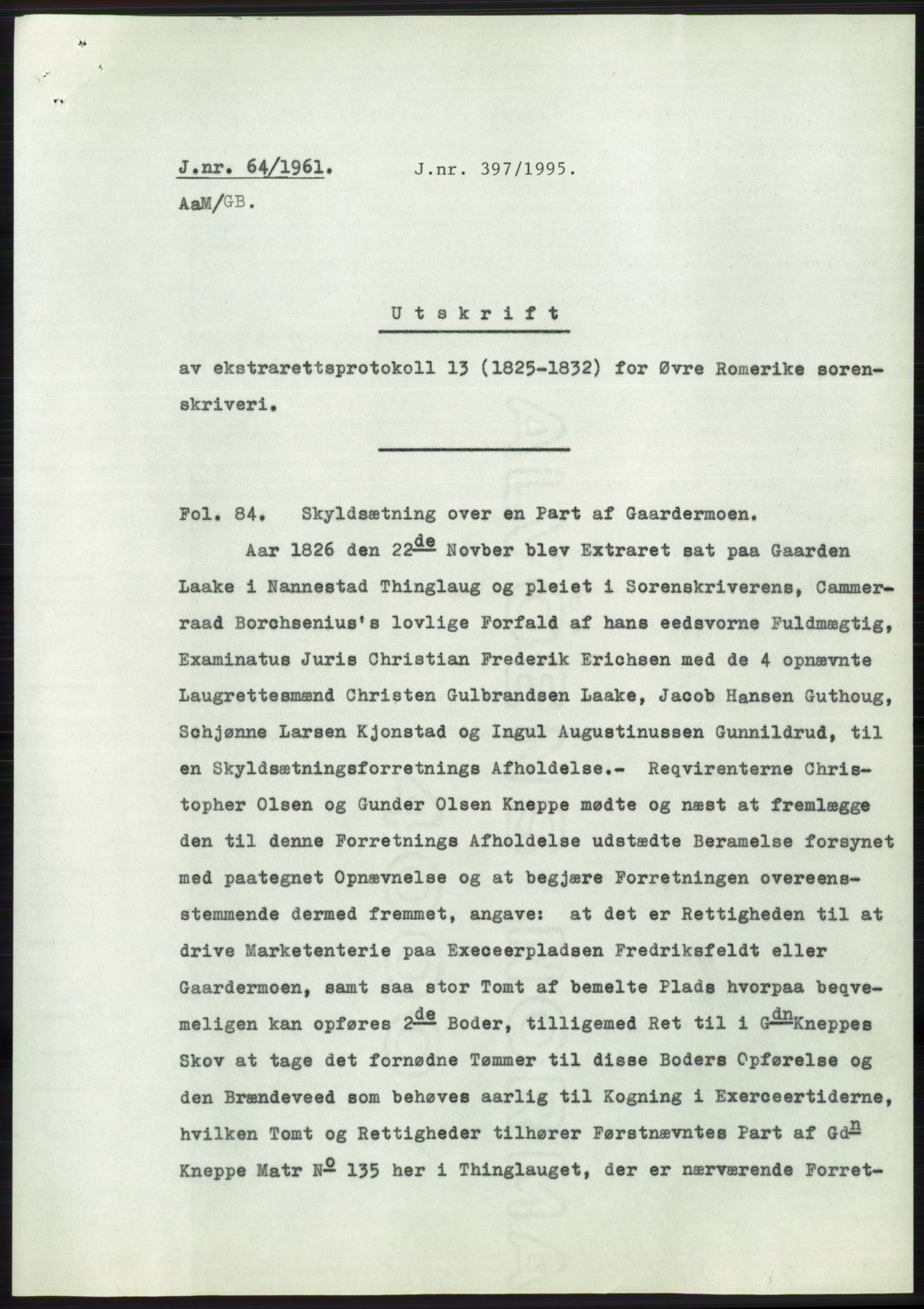 Statsarkivet i Oslo, SAO/A-10621/Z/Zd/L0013: Avskrifter, j.nr 16-1099/1961, 1961, s. 50