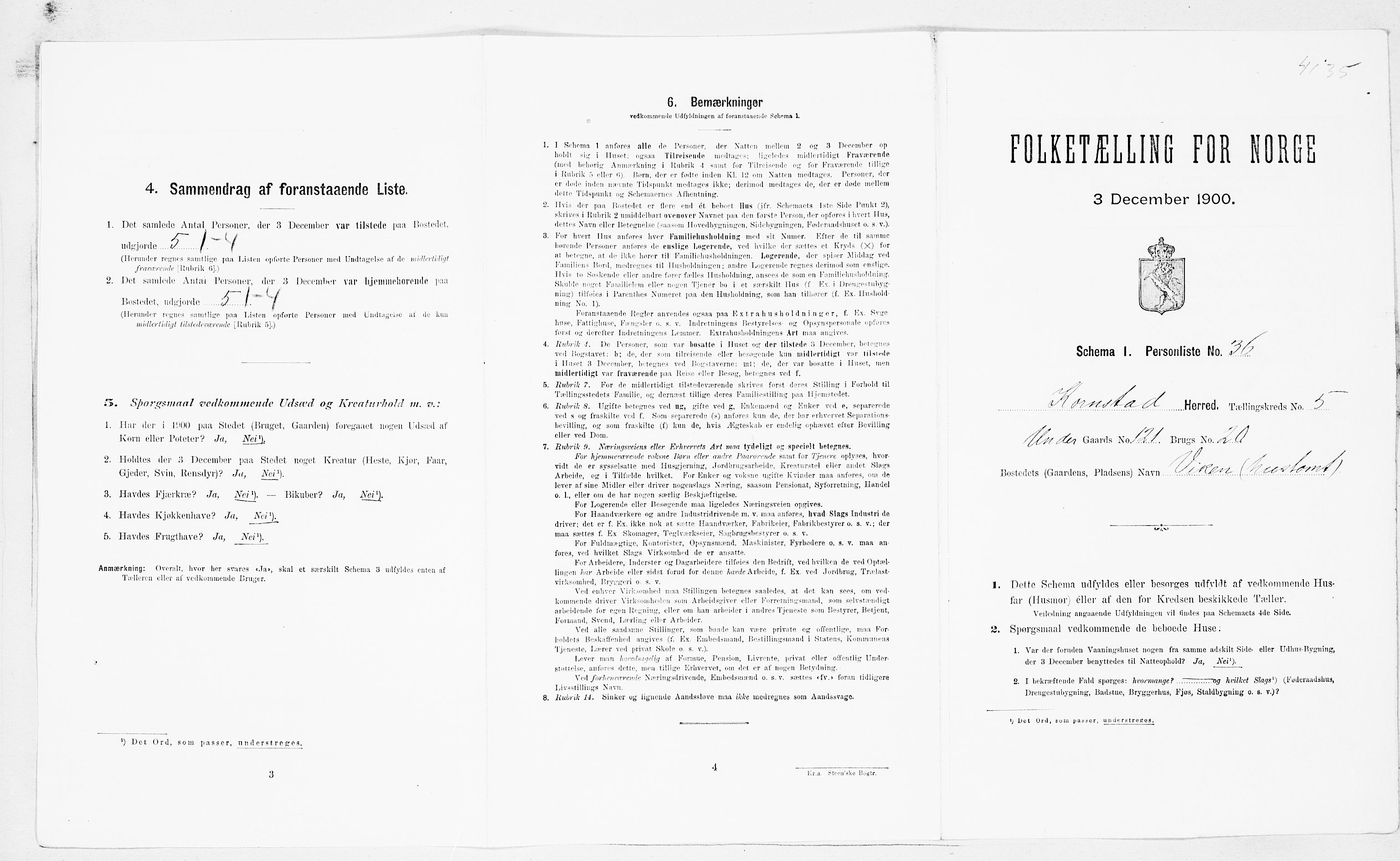 SAT, Folketelling 1900 for 1552 Kornstad herred, 1900, s. 436