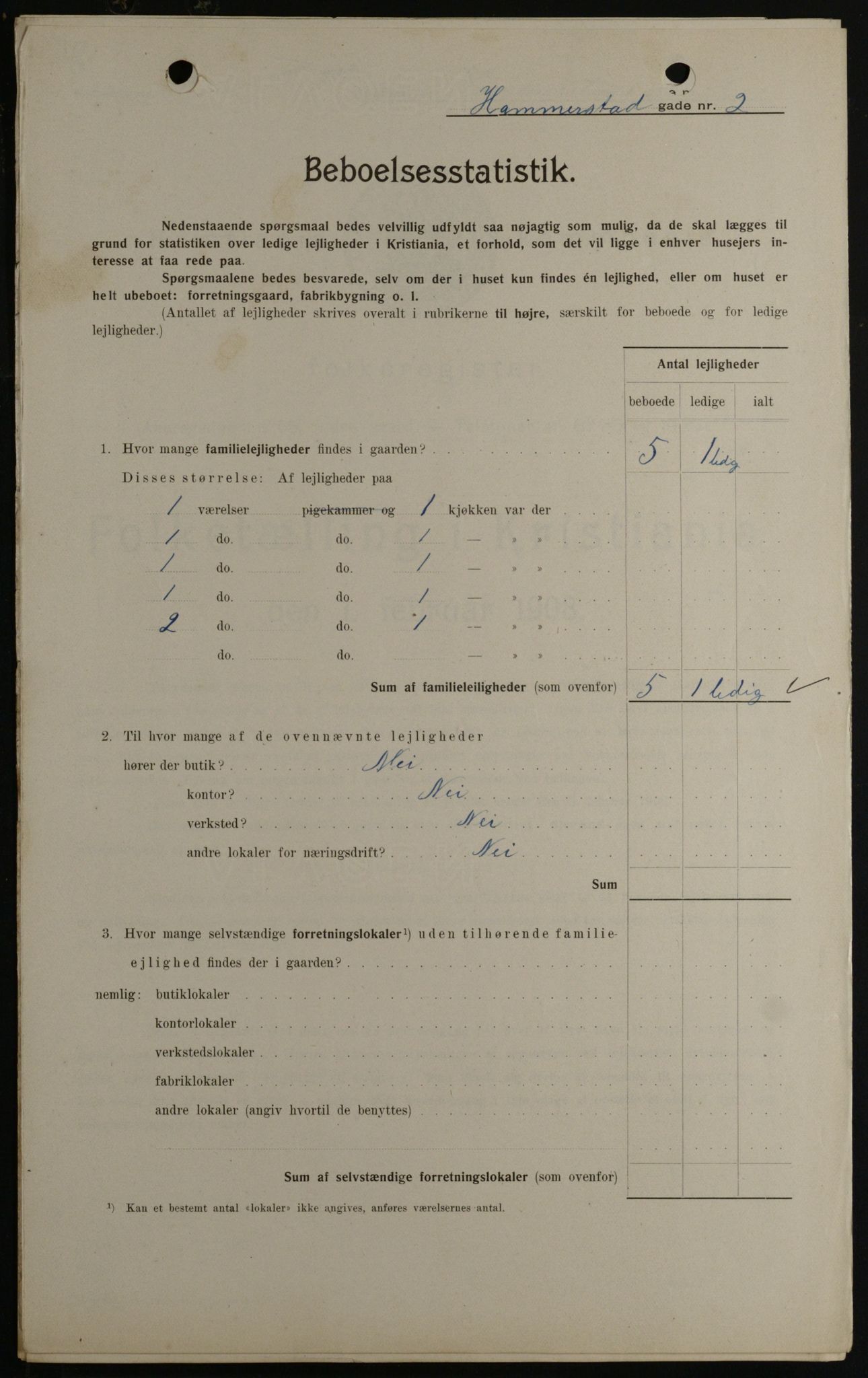 OBA, Kommunal folketelling 1.2.1908 for Kristiania kjøpstad, 1908, s. 31138