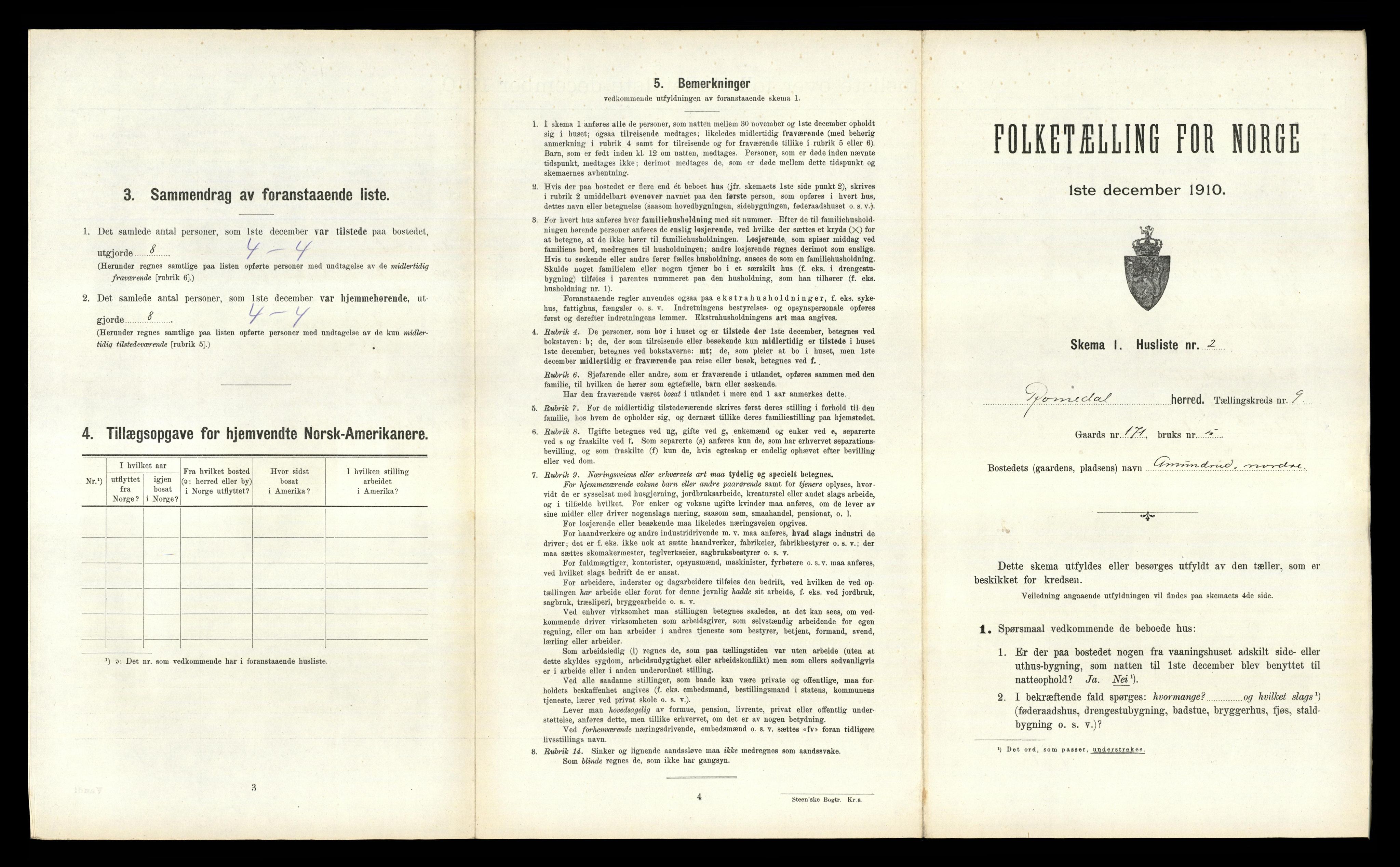 RA, Folketelling 1910 for 0416 Romedal herred, 1910, s. 1397