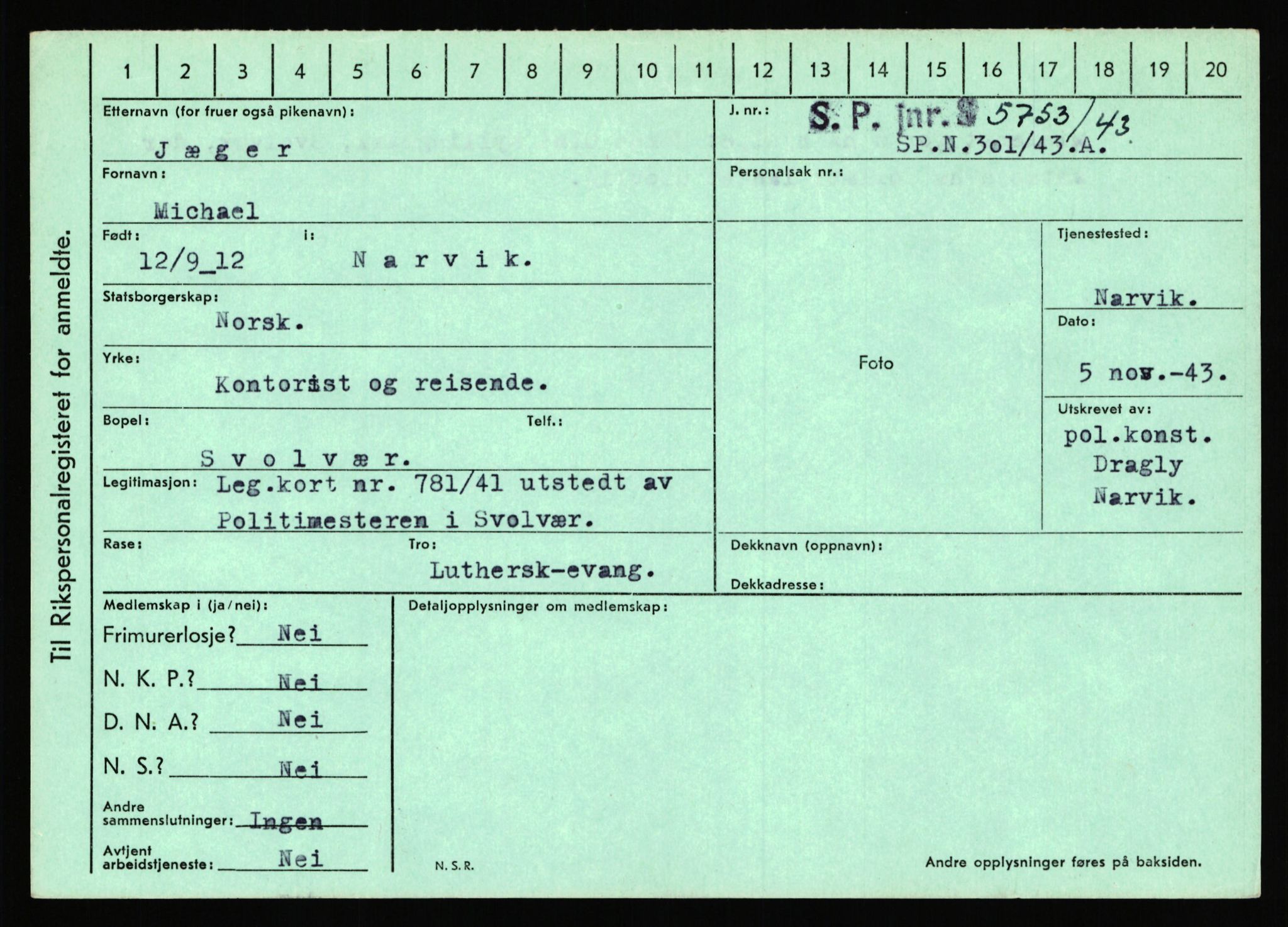 Statspolitiet - Hovedkontoret / Osloavdelingen, AV/RA-S-1329/C/Ca/L0008: Johan(nes)sen - Knoph, 1943-1945, s. 2652