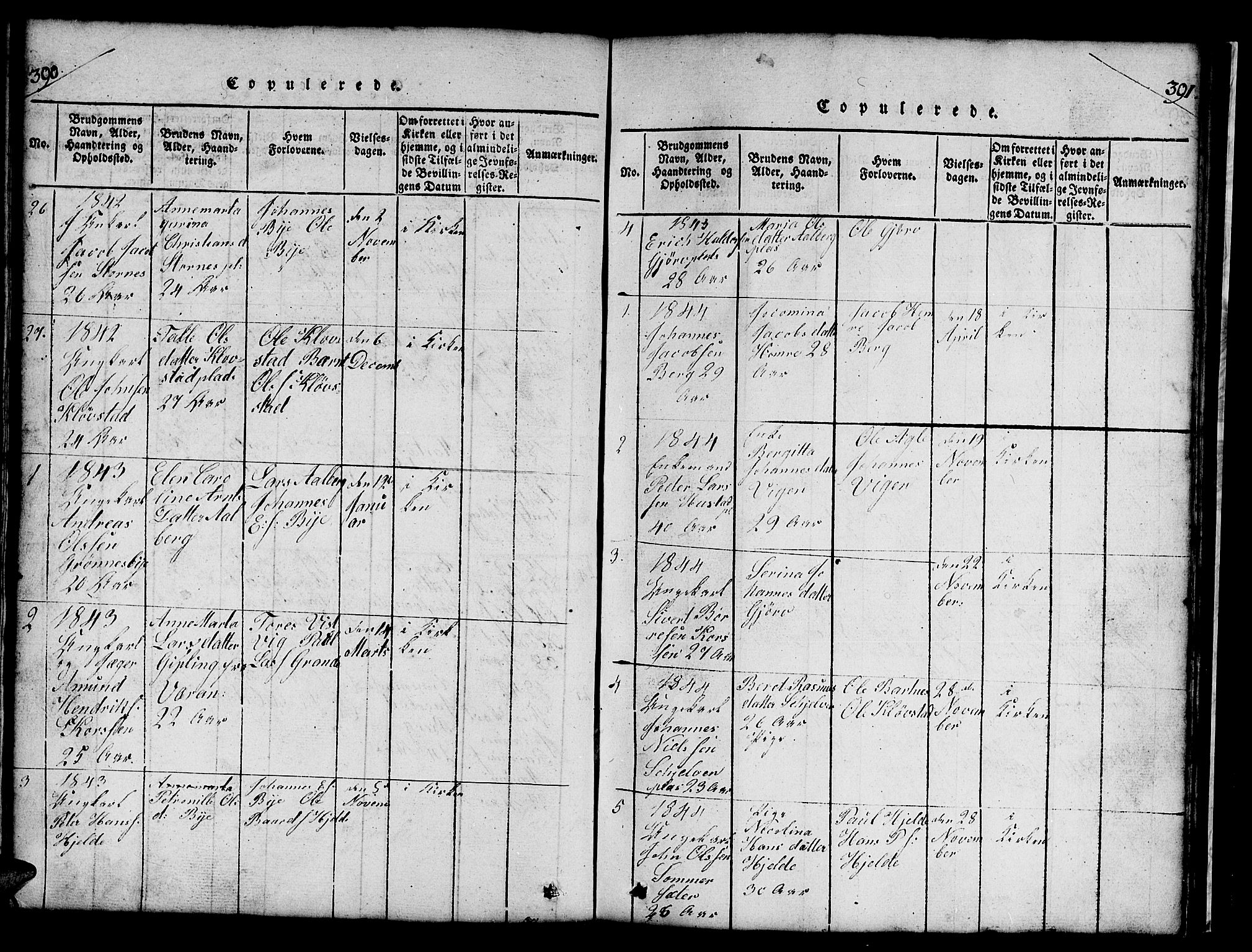 Ministerialprotokoller, klokkerbøker og fødselsregistre - Nord-Trøndelag, AV/SAT-A-1458/732/L0317: Klokkerbok nr. 732C01, 1816-1881, s. 390-391
