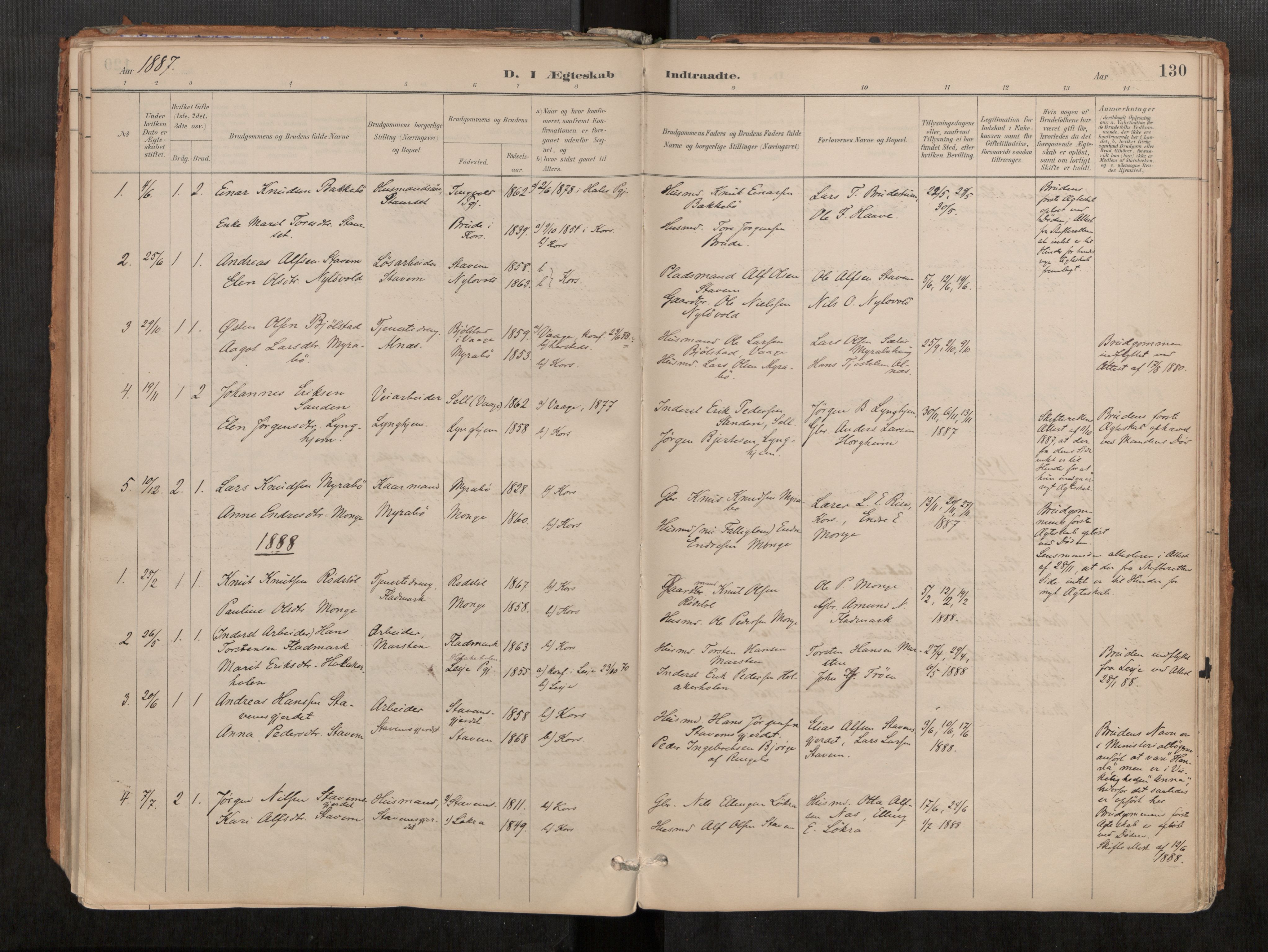 Ministerialprotokoller, klokkerbøker og fødselsregistre - Møre og Romsdal, SAT/A-1454/546/L0599: Ministerialbok nr. 546A03, 1882-1920, s. 130